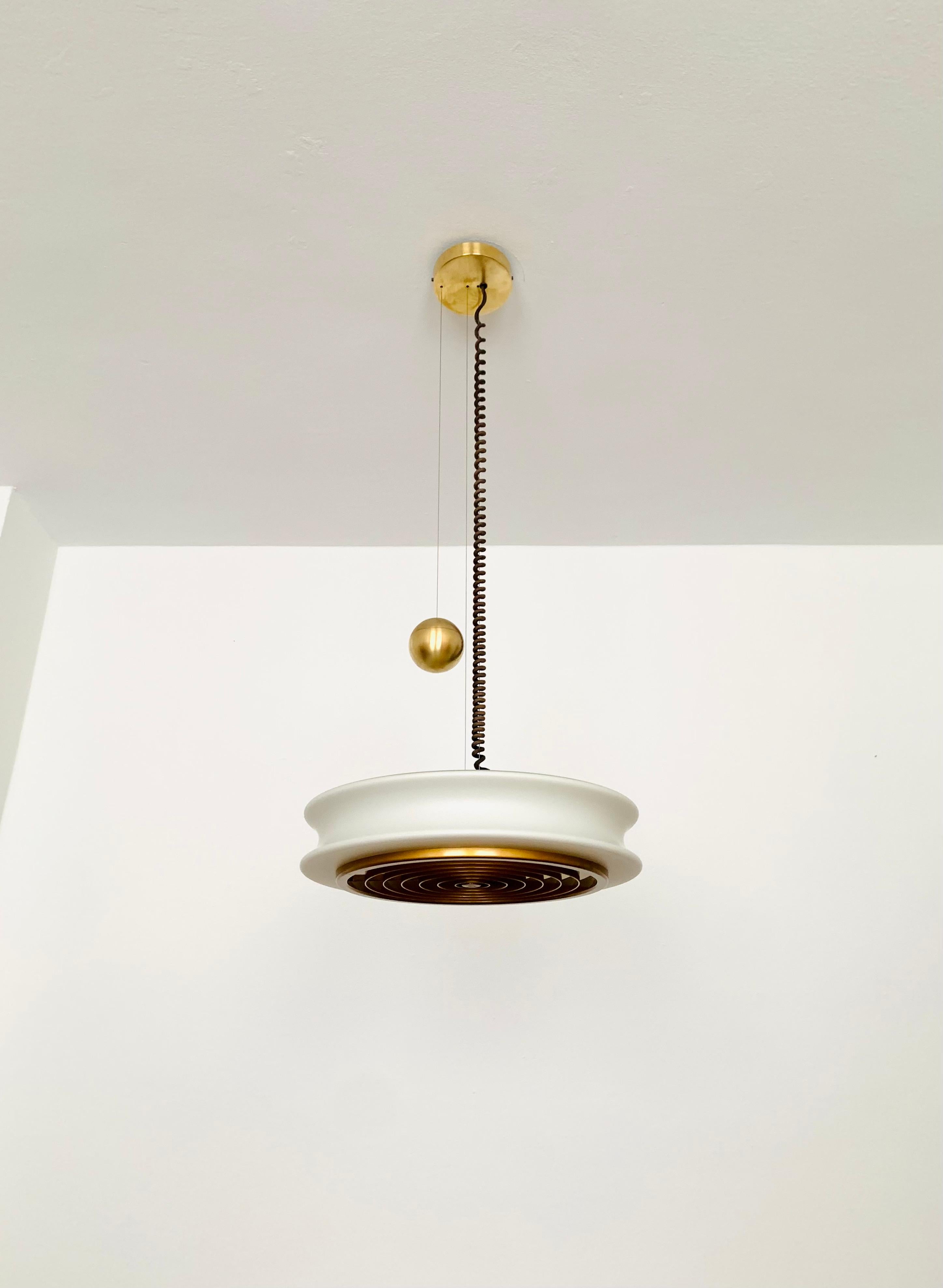 Mid-Century Modern Adjustable Orion Glass Pendant Lamp from Staff For Sale