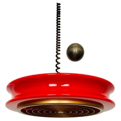 Lampe suspendue Orion en verre réglable de Staff