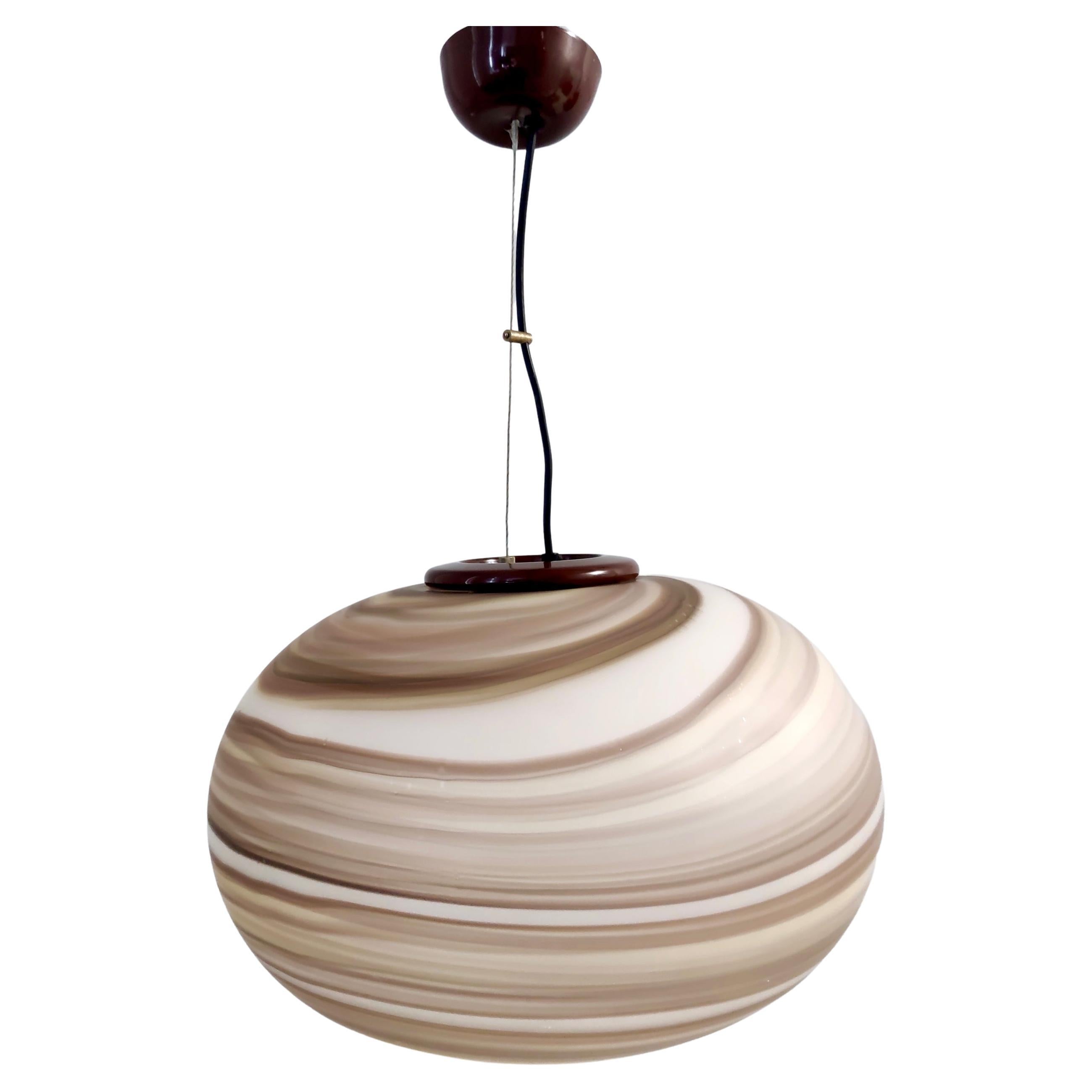 Adjustable Oval Glass Pendant "Giove" by Ludovico Diaz de Santillana for VeArt  For Sale
