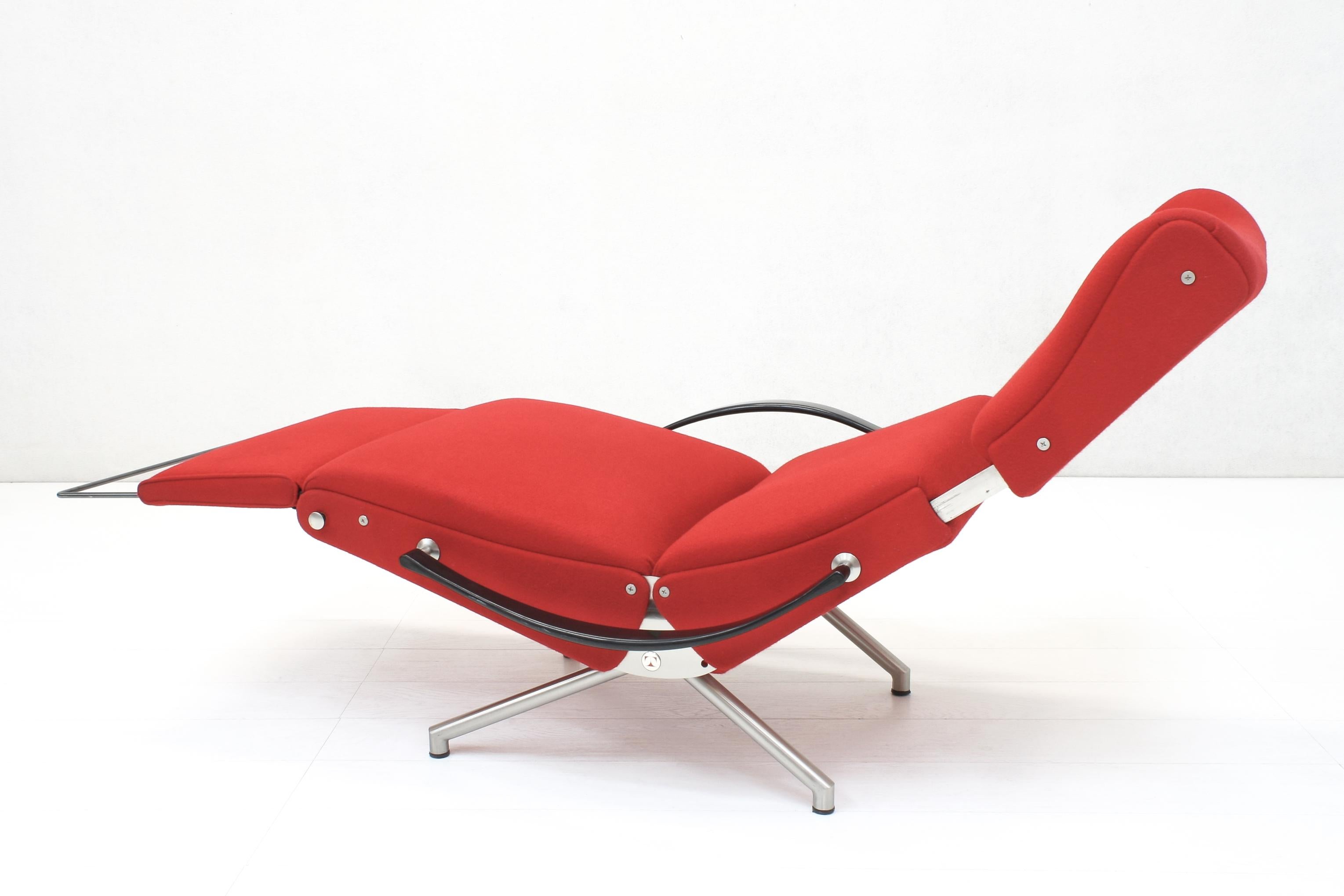 Mid-Century Modern Adjustable P40 Lounge Chair by Osvaldo Borsani for Tecno spa, Italy