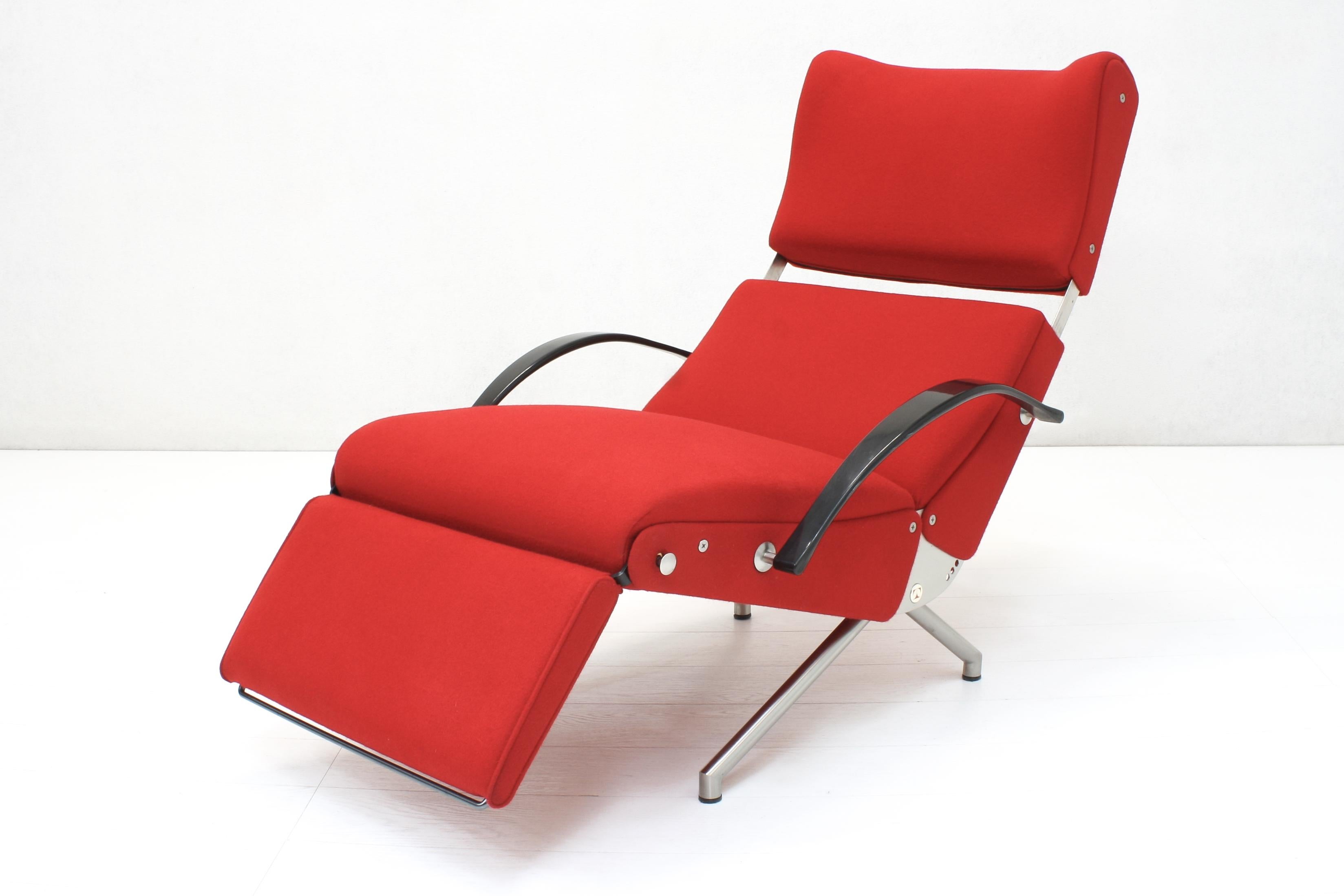 Italian Adjustable P40 Lounge Chair by Osvaldo Borsani for Tecno spa, Italy