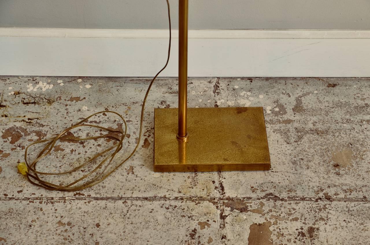 Modern Adjustable Patinated Brass Floor Lamp by Frederick Cooper