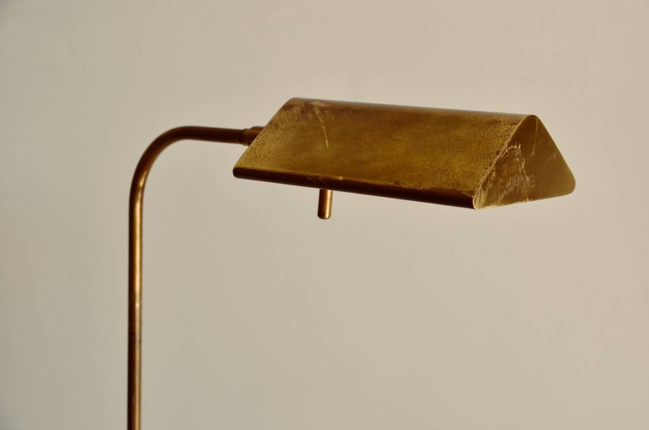 Adjustable Patinated Brass Floor Lamp by Frederick Cooper 2