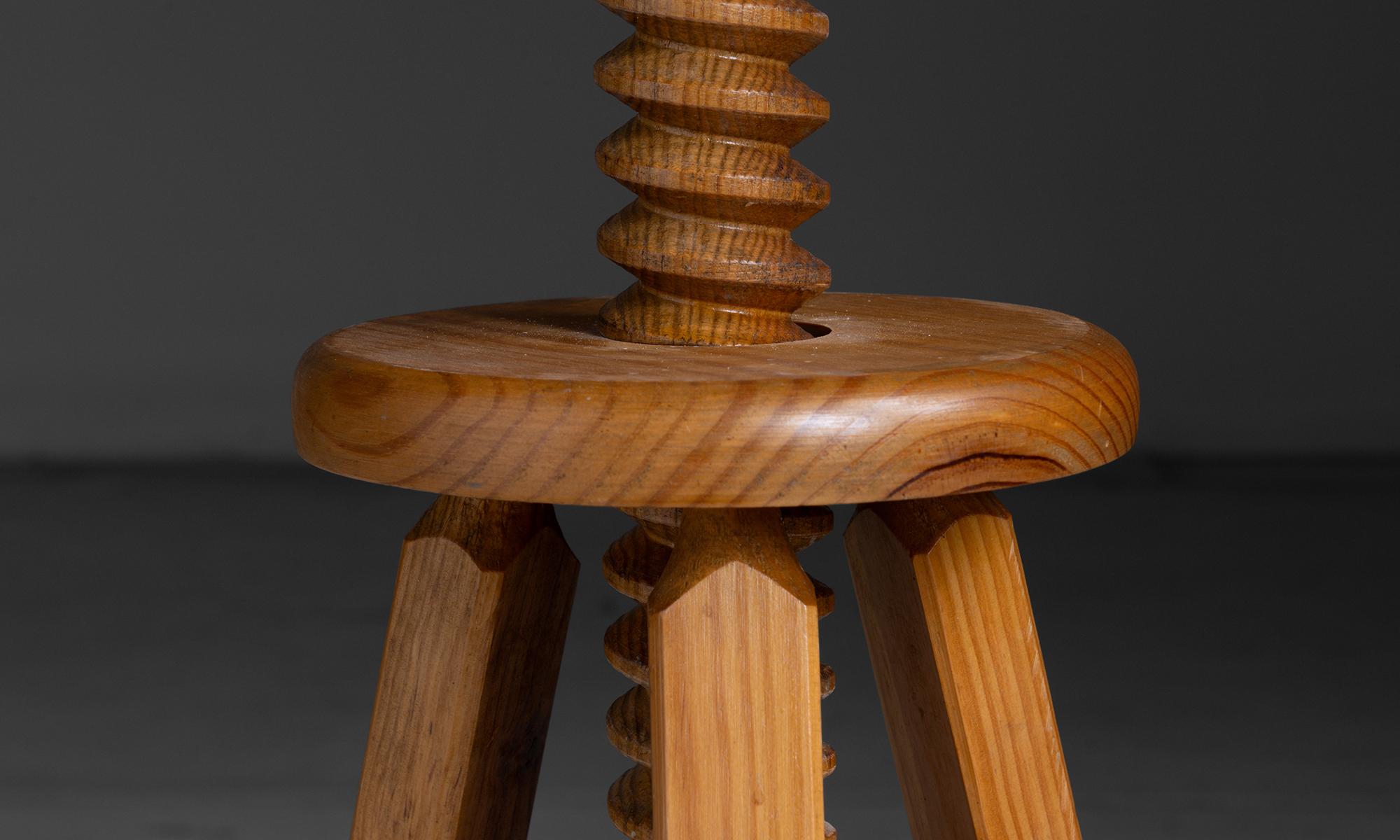 Pedestales regulables, Francia 1950 Madera