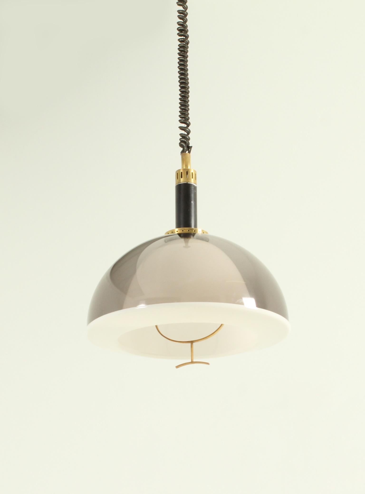 Mid-Century Modern Adjustable Pendant Lamp by Stilux, Italy, 1960's