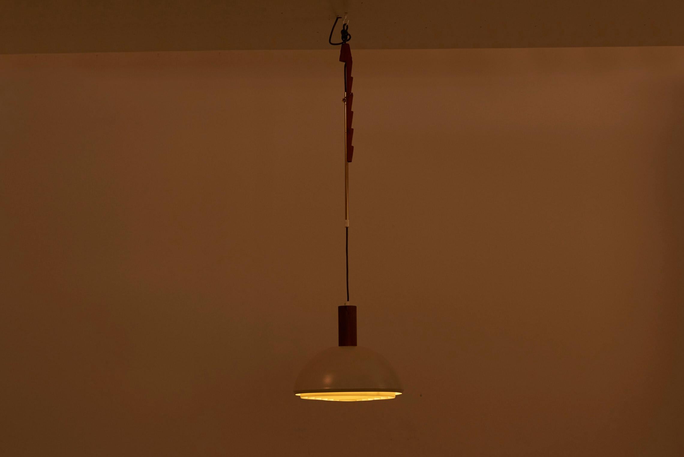 Scandinavian Modern Adjustable Pendant Lamp by Svend Aage Holm Sørensen, Denmark, 1960s For Sale