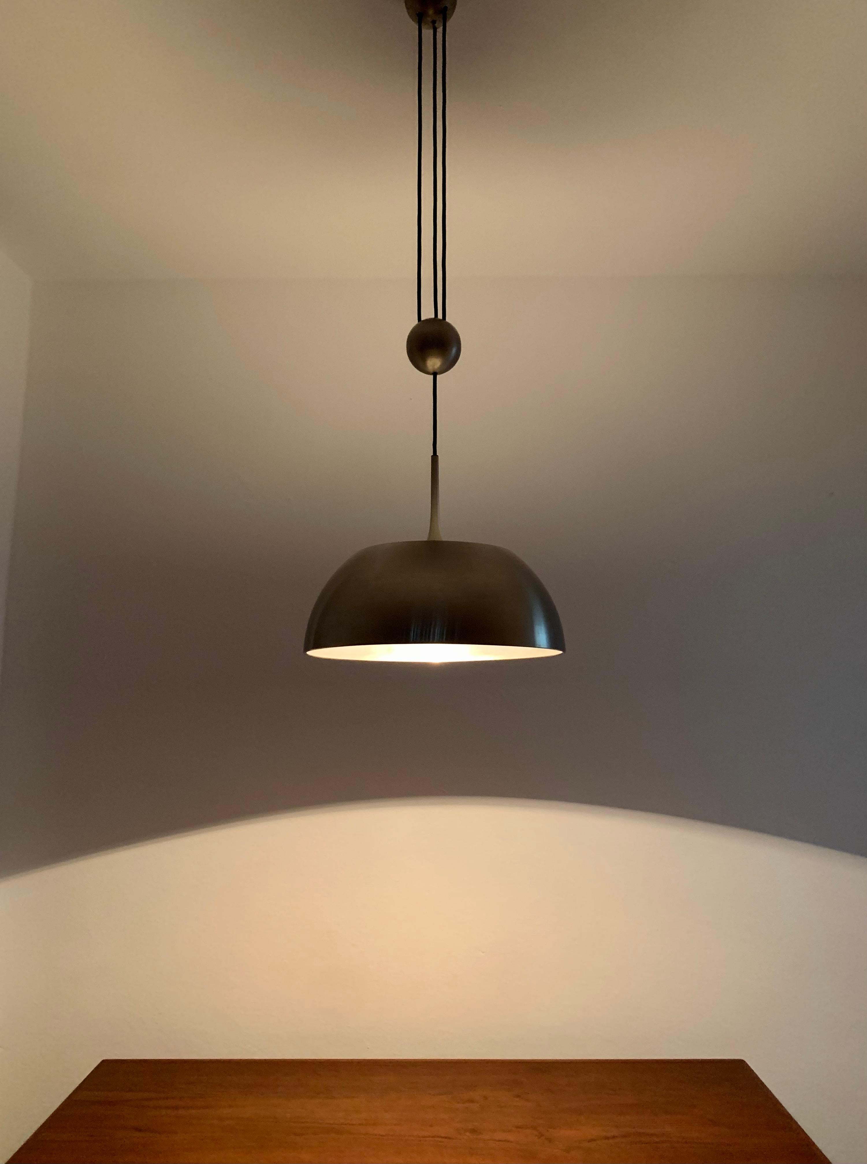 Adjustable Pendant Lamp with Counterweight by Florian Schulz For Sale 3