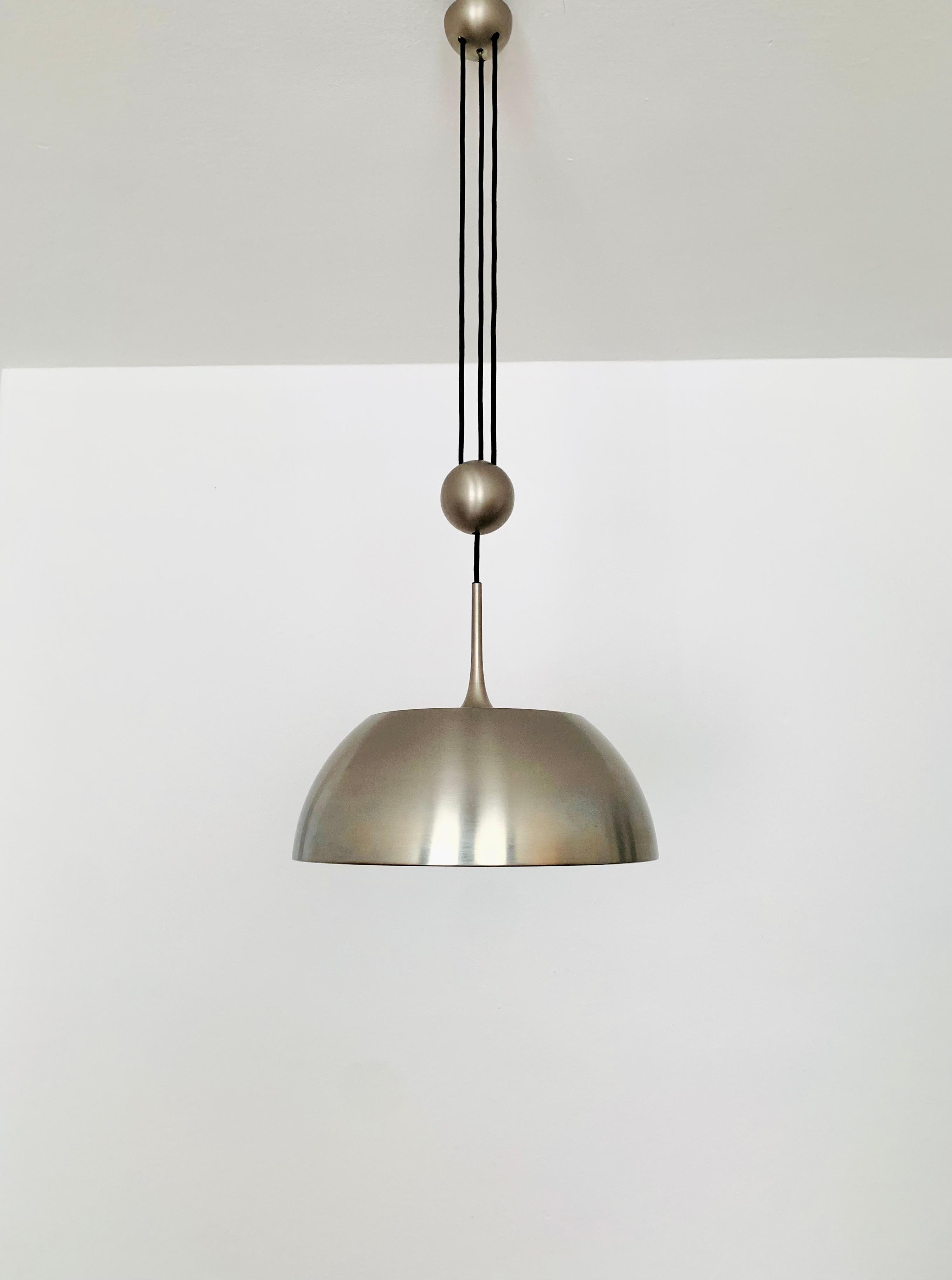 Mid-Century Modern Adjustable Pendant Lamp with Counterweight by Florian Schulz For Sale