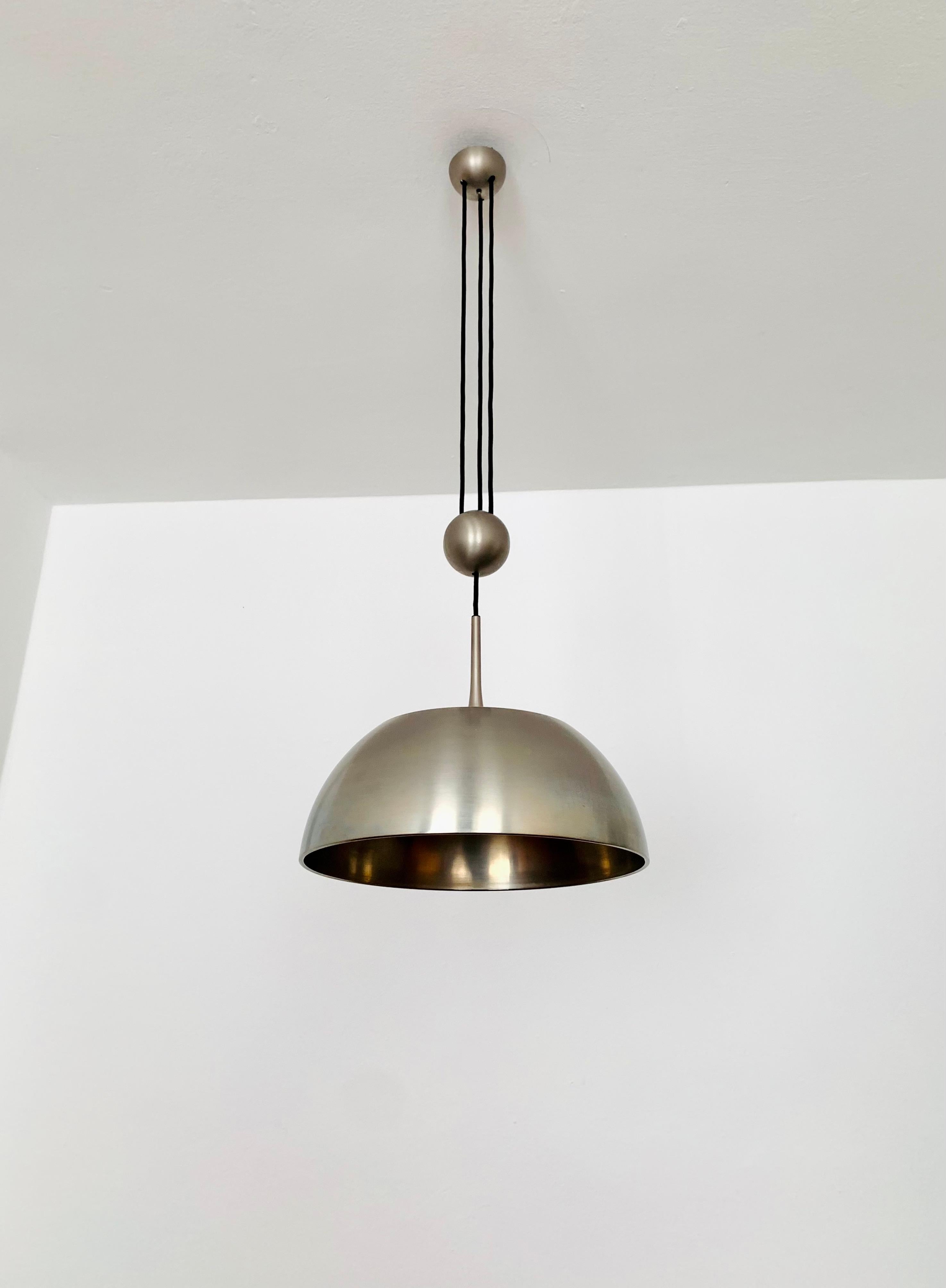 German Adjustable Pendant Lamp with Counterweight by Florian Schulz For Sale