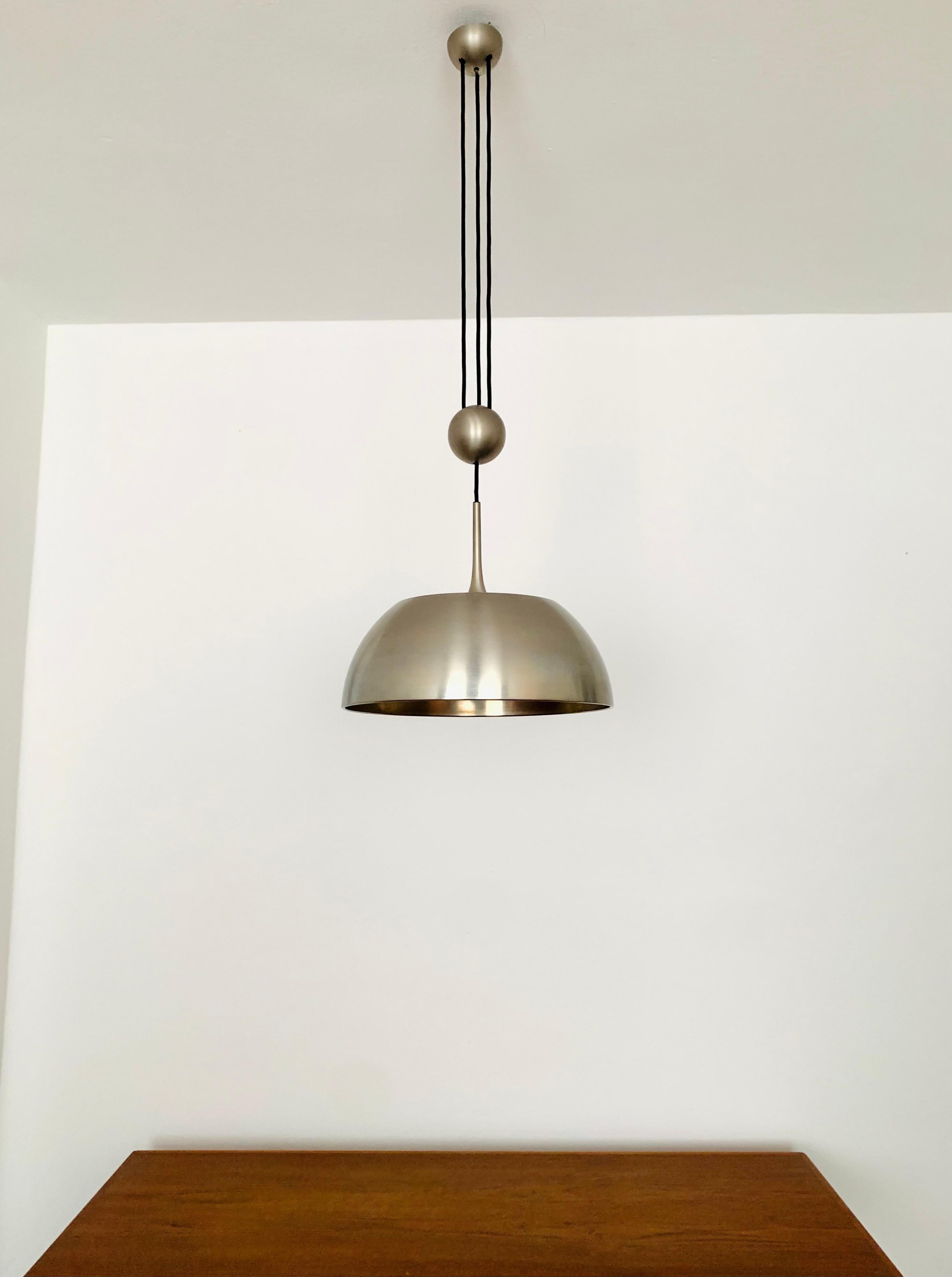 Late 20th Century Adjustable Pendant Lamp with Counterweight by Florian Schulz For Sale