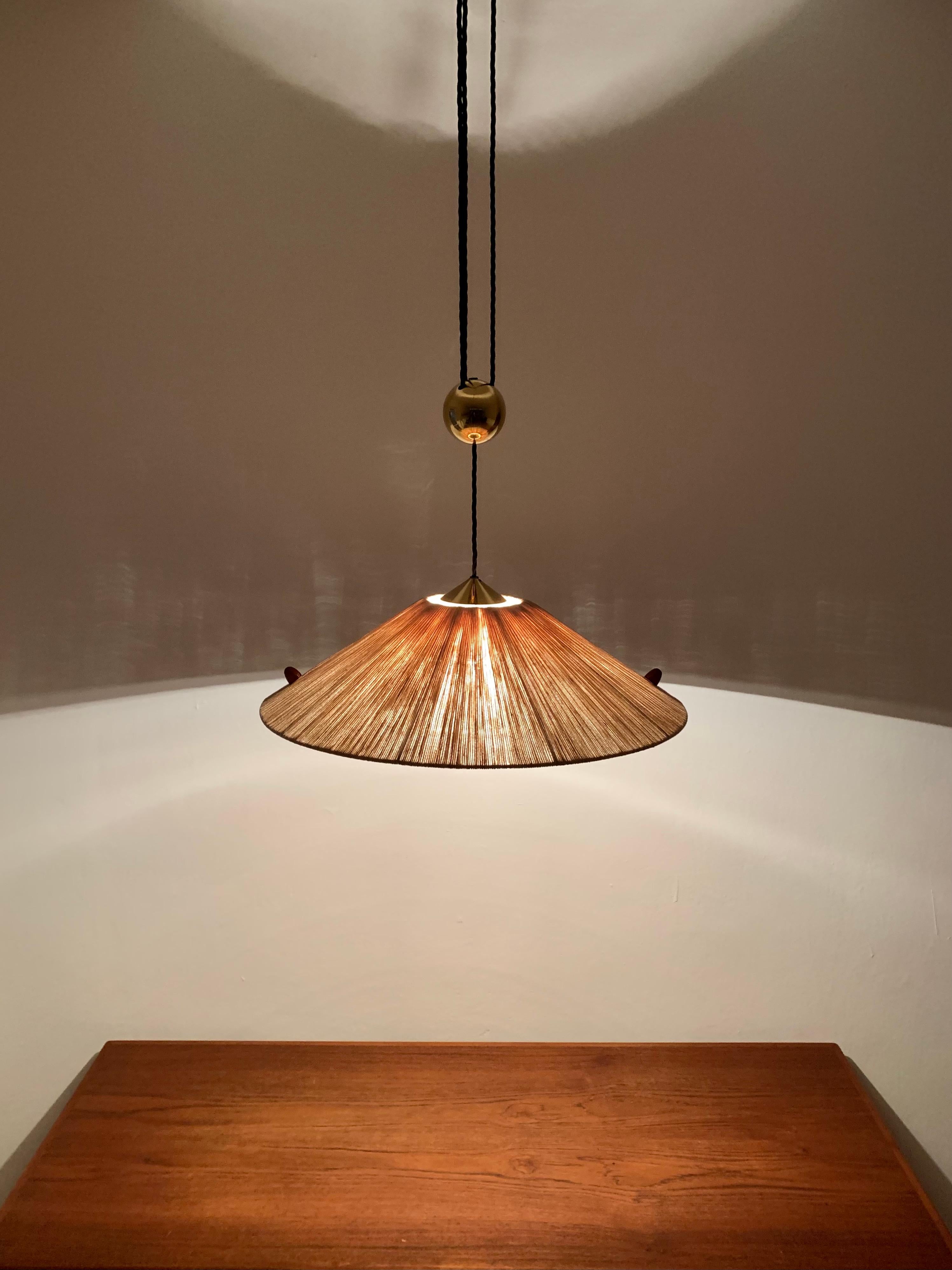 Adjustable Pendant Lamp with Counterweight by Florian Schulz For Sale 2