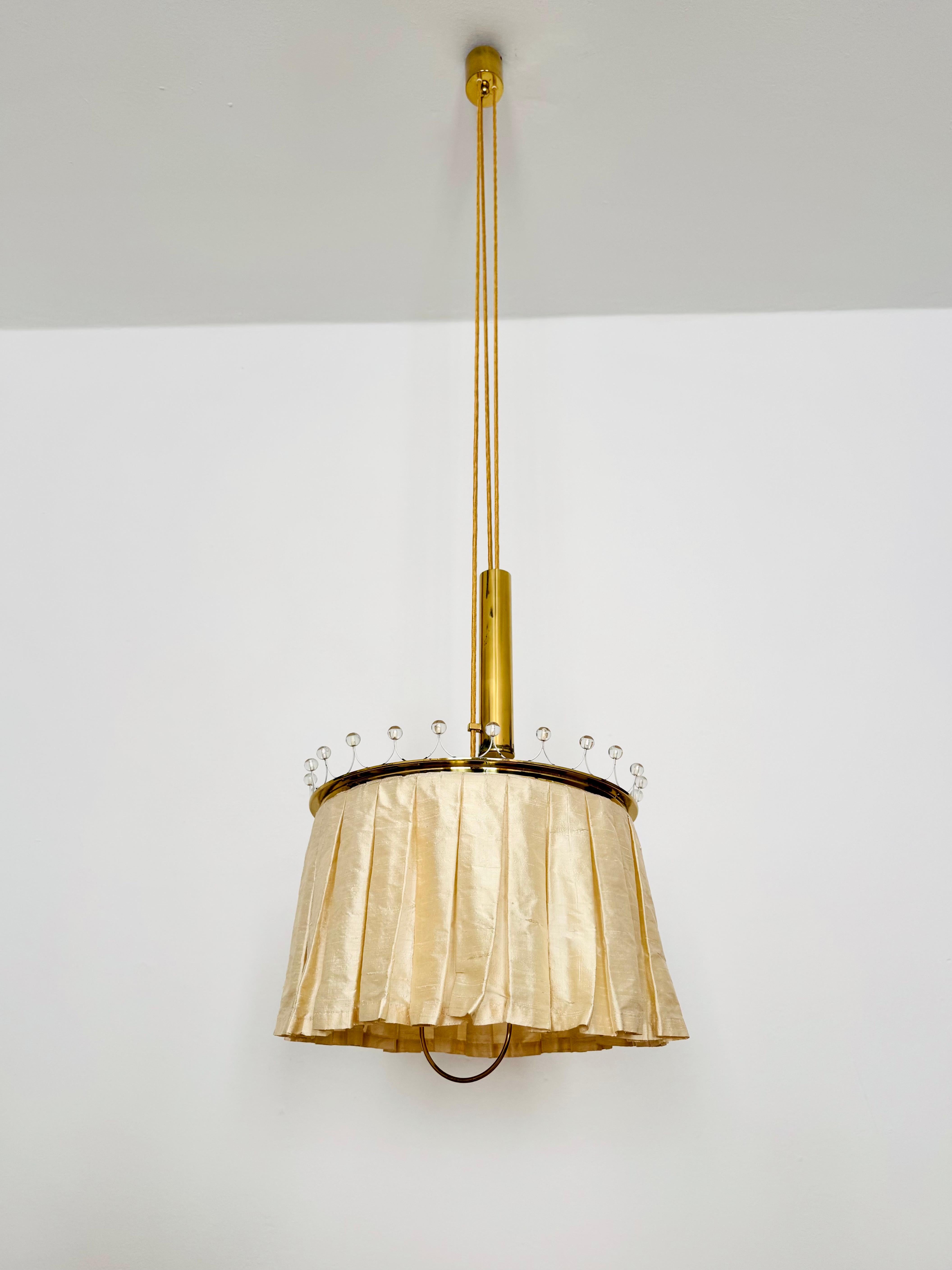 Mid-Century Modern Adjustable Pendant with Counterweight by Vereinigte Werkstätten München For Sale