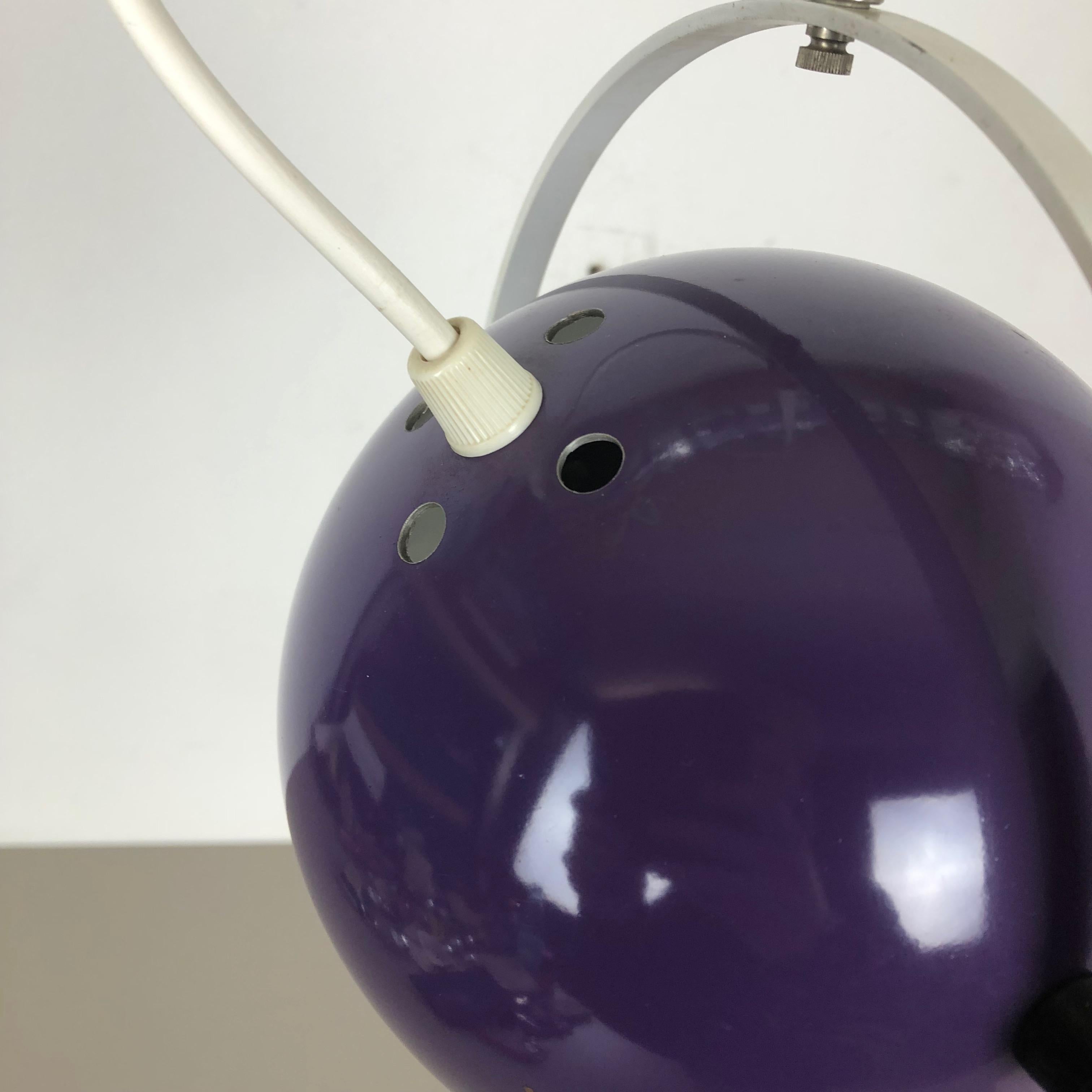 Adjustable Pop Art Panton Style Hanging Light with Purple Spot, Germany, 1970s For Sale 5