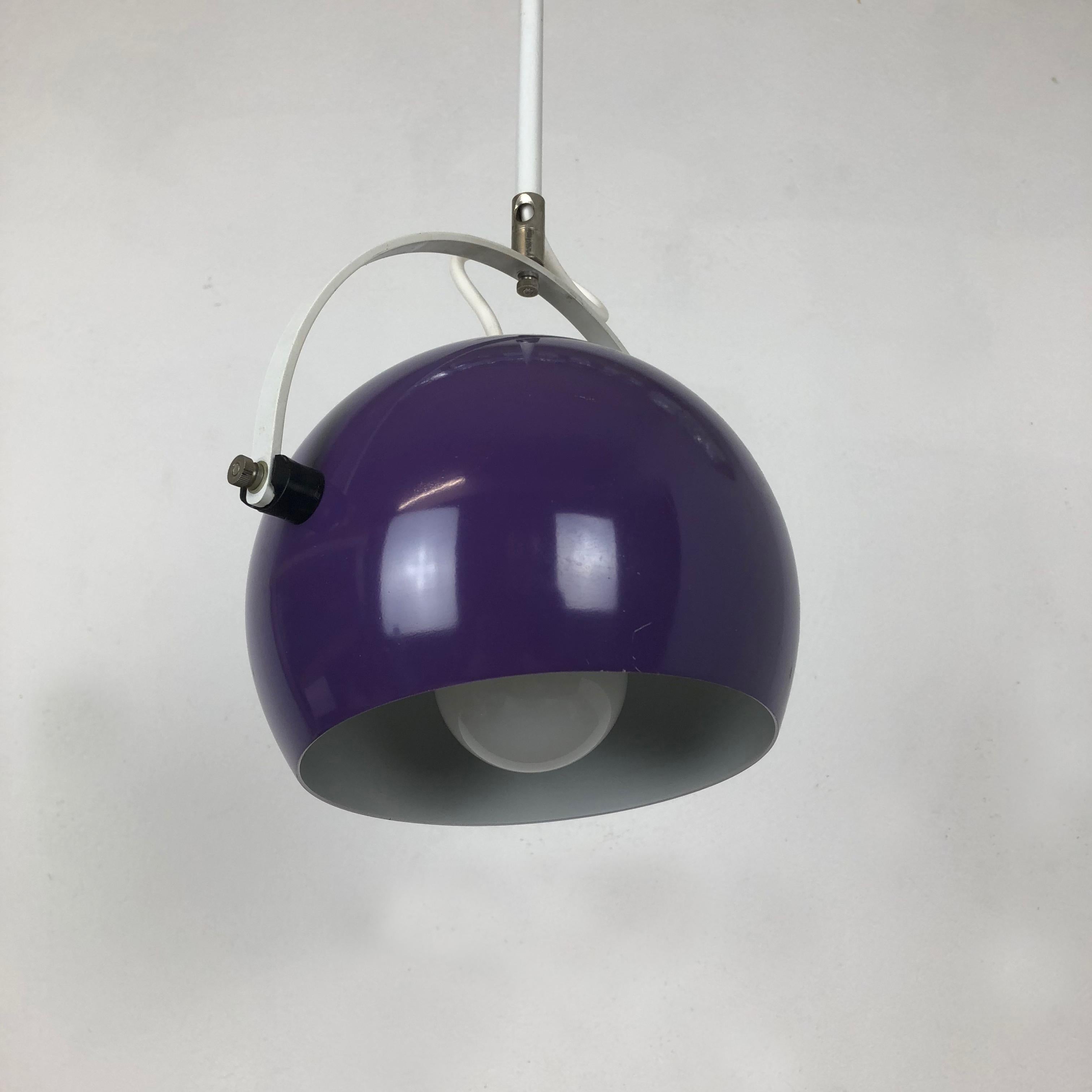 Adjustable Pop Art Panton Style Hanging Light with Purple Spot, Germany, 1970s For Sale 2