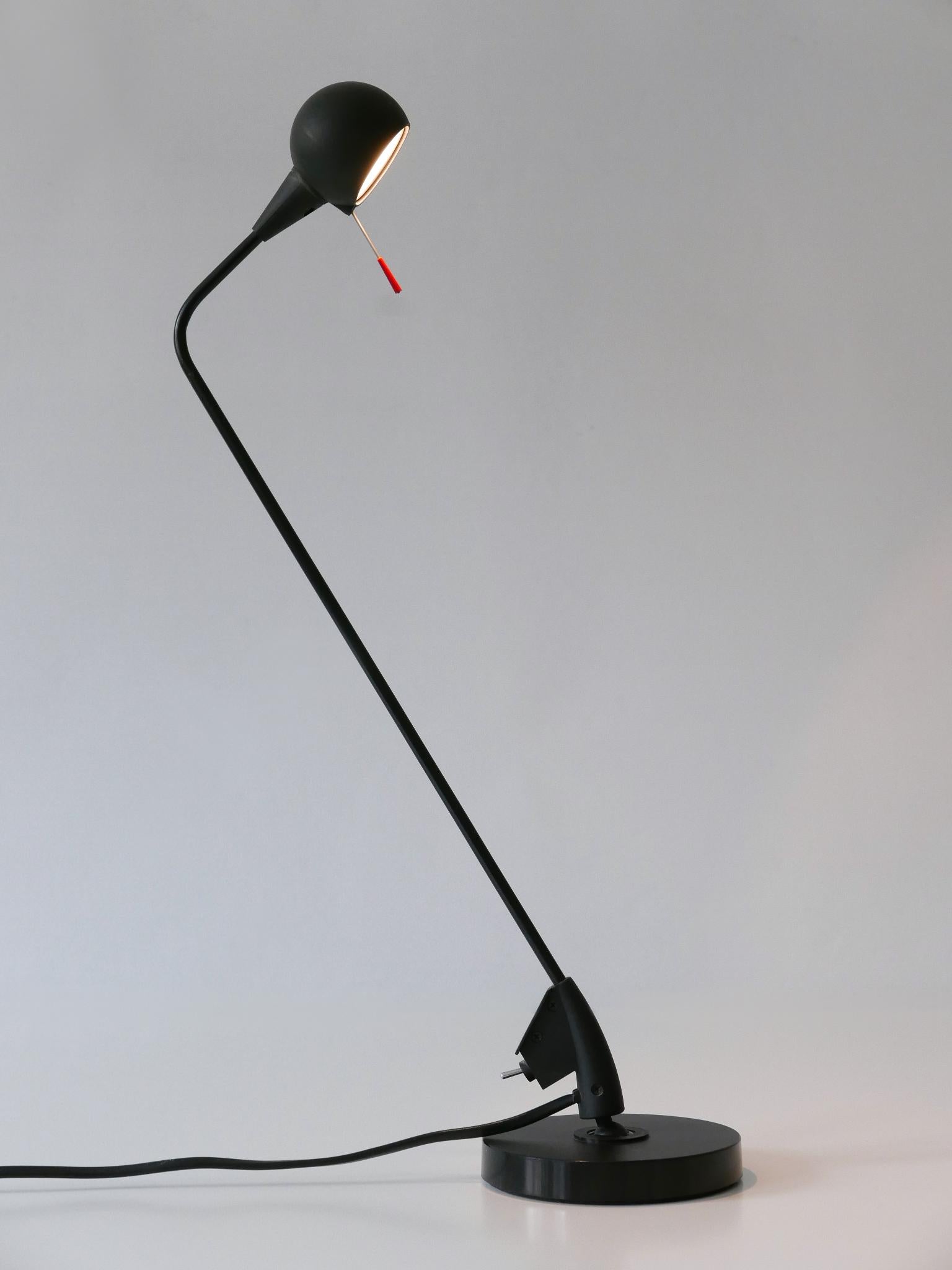 Painted Adjustable Postmodern Table Lamp Fire Fly by Emanuele Ricci for Artemide 1989 For Sale
