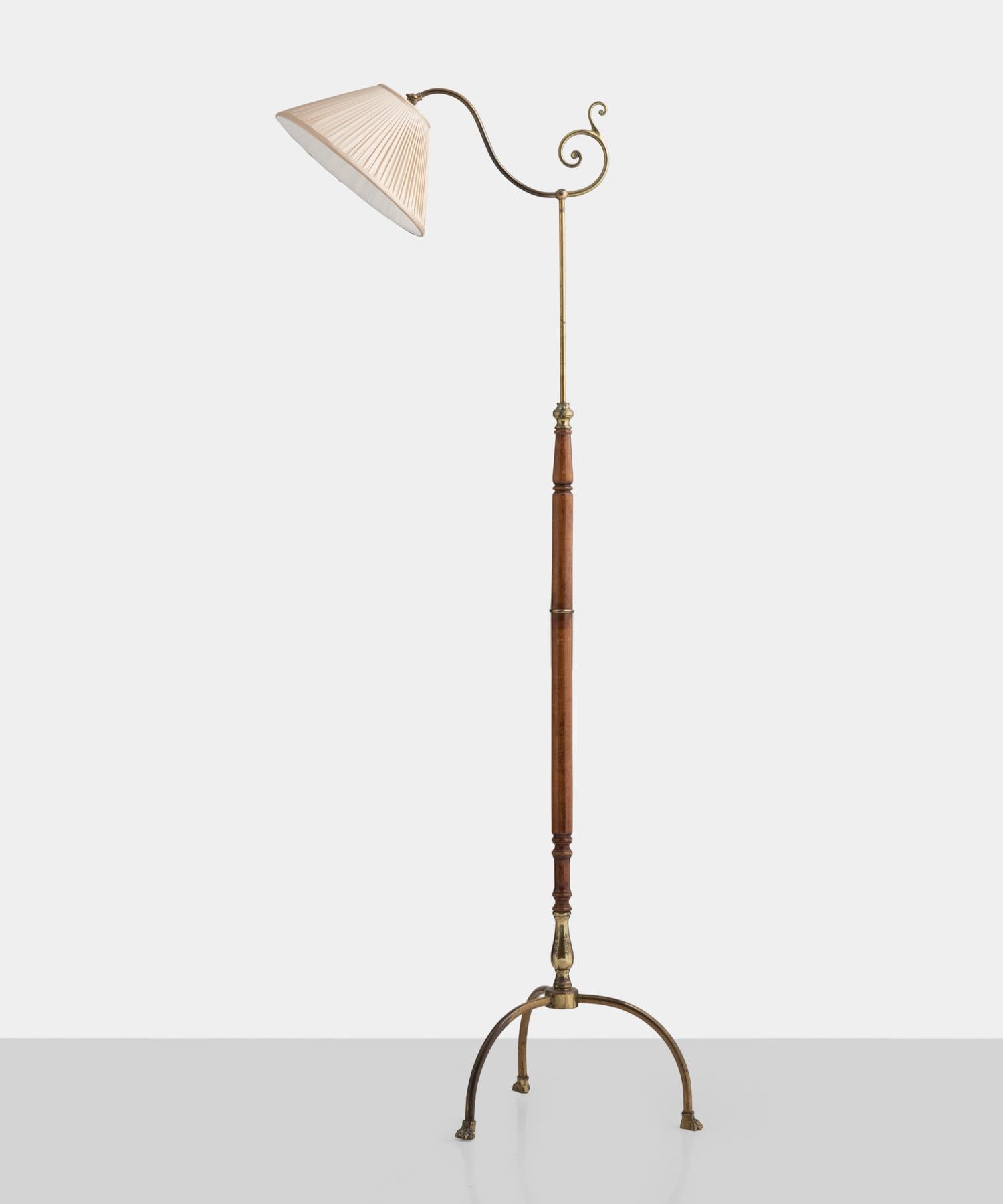 French Adjustable Reading Lamp with Claw Feet, France, circa 1930