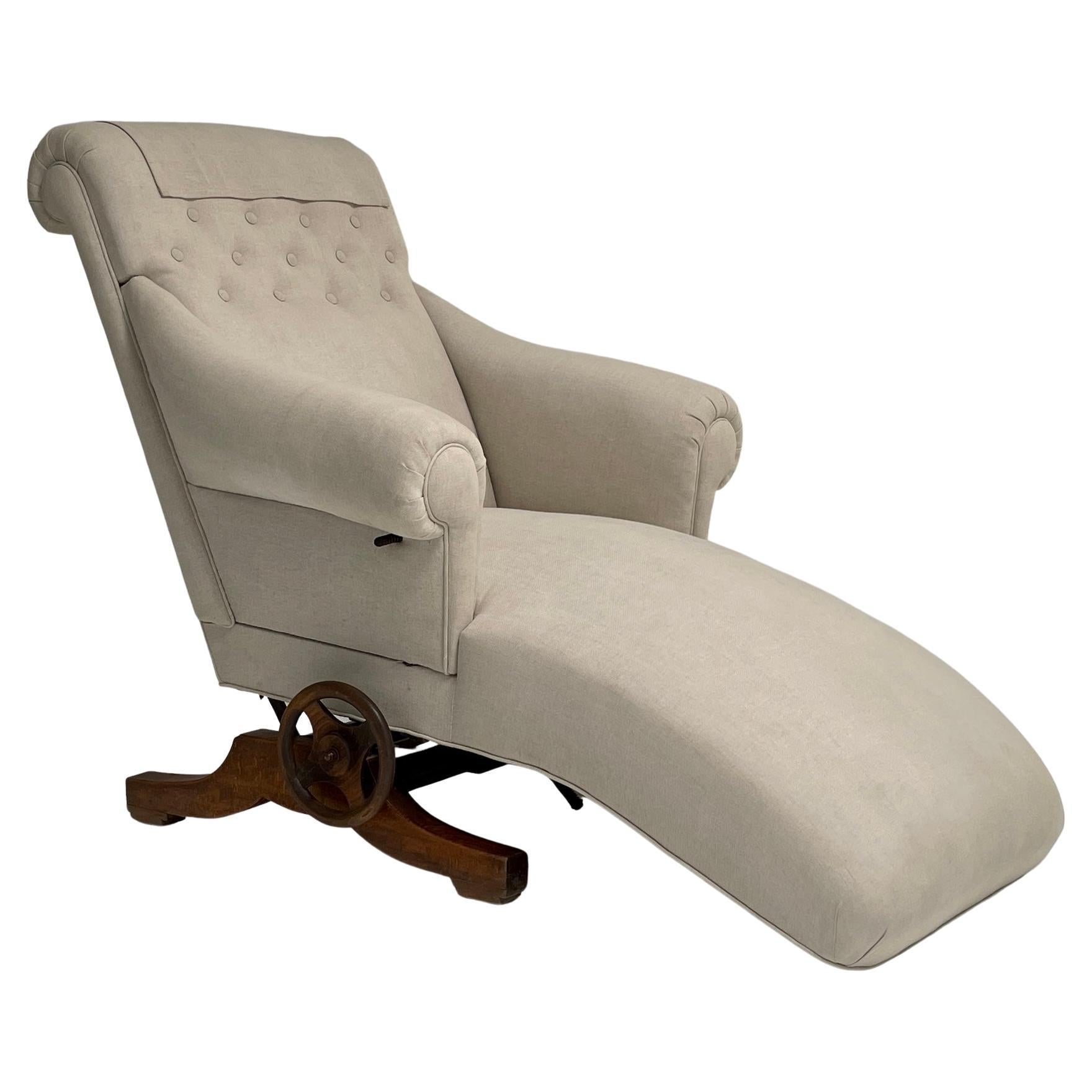 Adjustable Reclining Napoleon III Chair For Sale