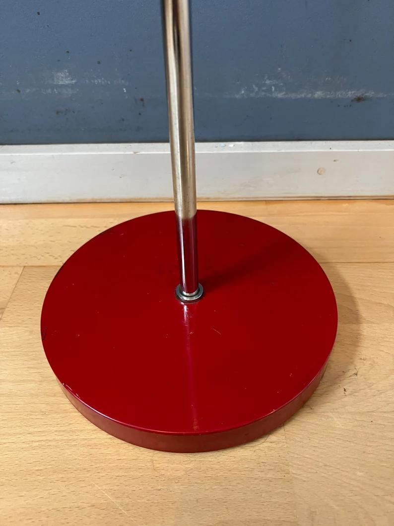 Adjustable Red Floor Lamp in Style of Hoogervorst, 1970s For Sale 4