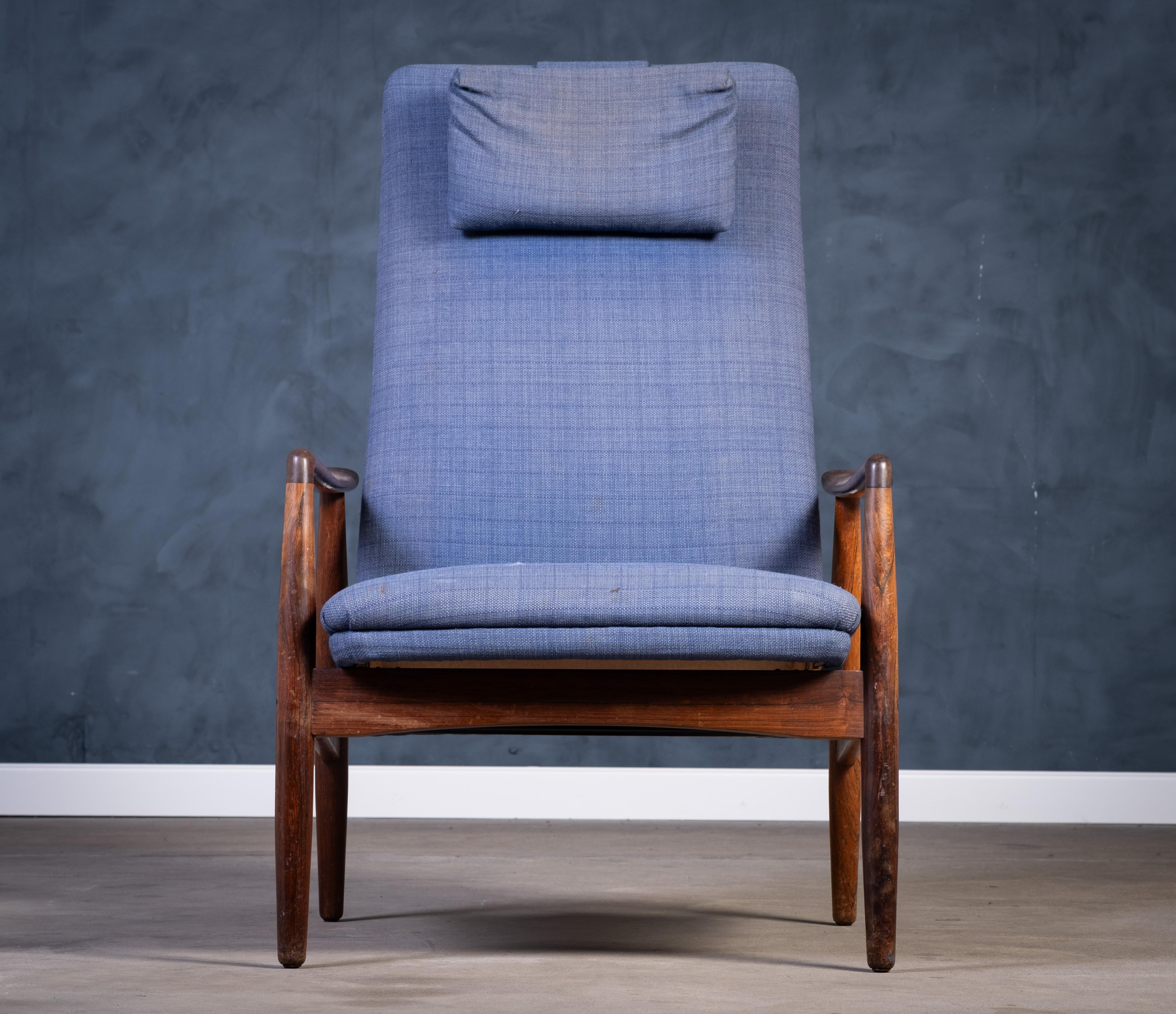 Danois Chaise longue réglable en palissandre par Søren Ladefoged, design danois, années 1960 en vente