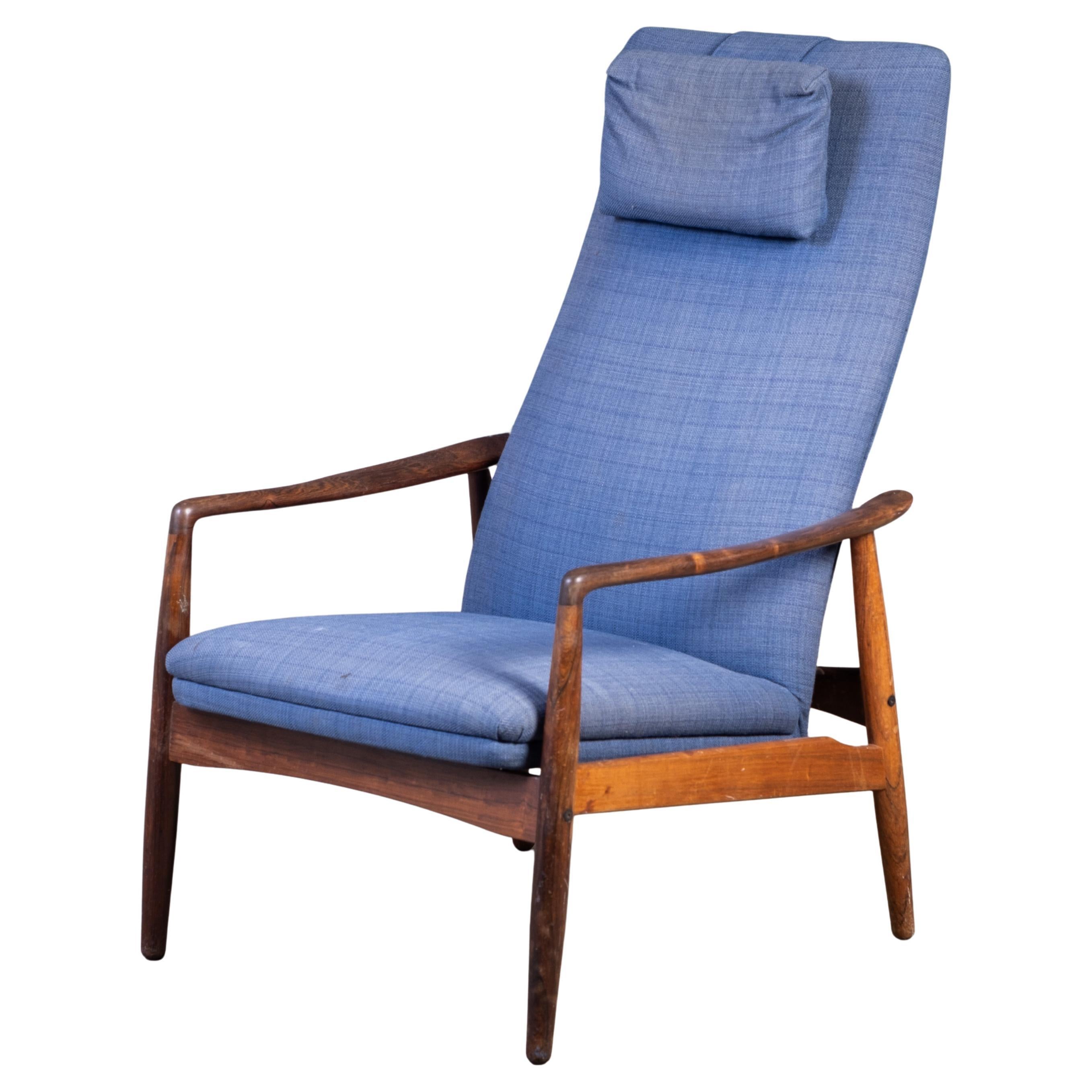 Chaise longue réglable en palissandre par Søren Ladefoged, design danois, années 1960 en vente