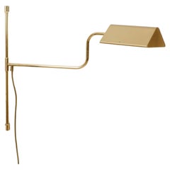 Adjustable Rotatable Brass Nickel Sconce Wall Light Lamp, Florian Schulz, 1970s