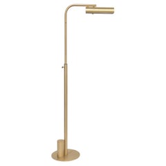 Adjustable Satin Brass Floor Lamp by Charles Hollis Jones