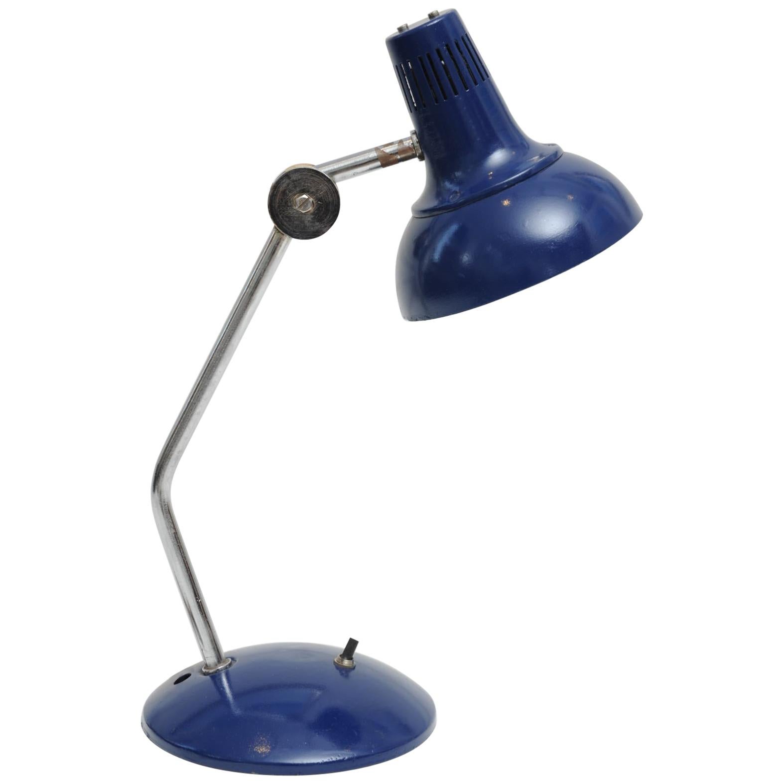 Adjustable Ship's Desk Light, Chrome and Painted Metal, Mid-20th Century
