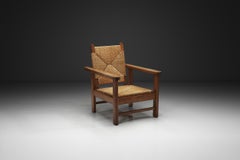 Adjustable Smoking Chair With Wicker Back and Seat, Europe, 20th Century