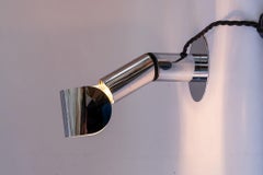 Adjustable space age nickel wall or table lamp around 1970s