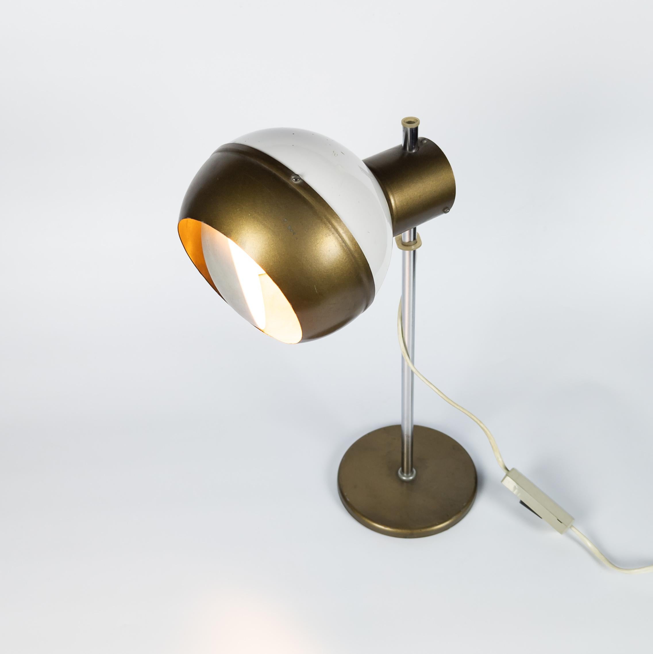 Czech Adjustable Space Age table Lamp by Drukov For Sale