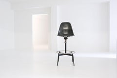 Adjustable stool swivel side chair by Ray and Charles Eames for Herman Miller