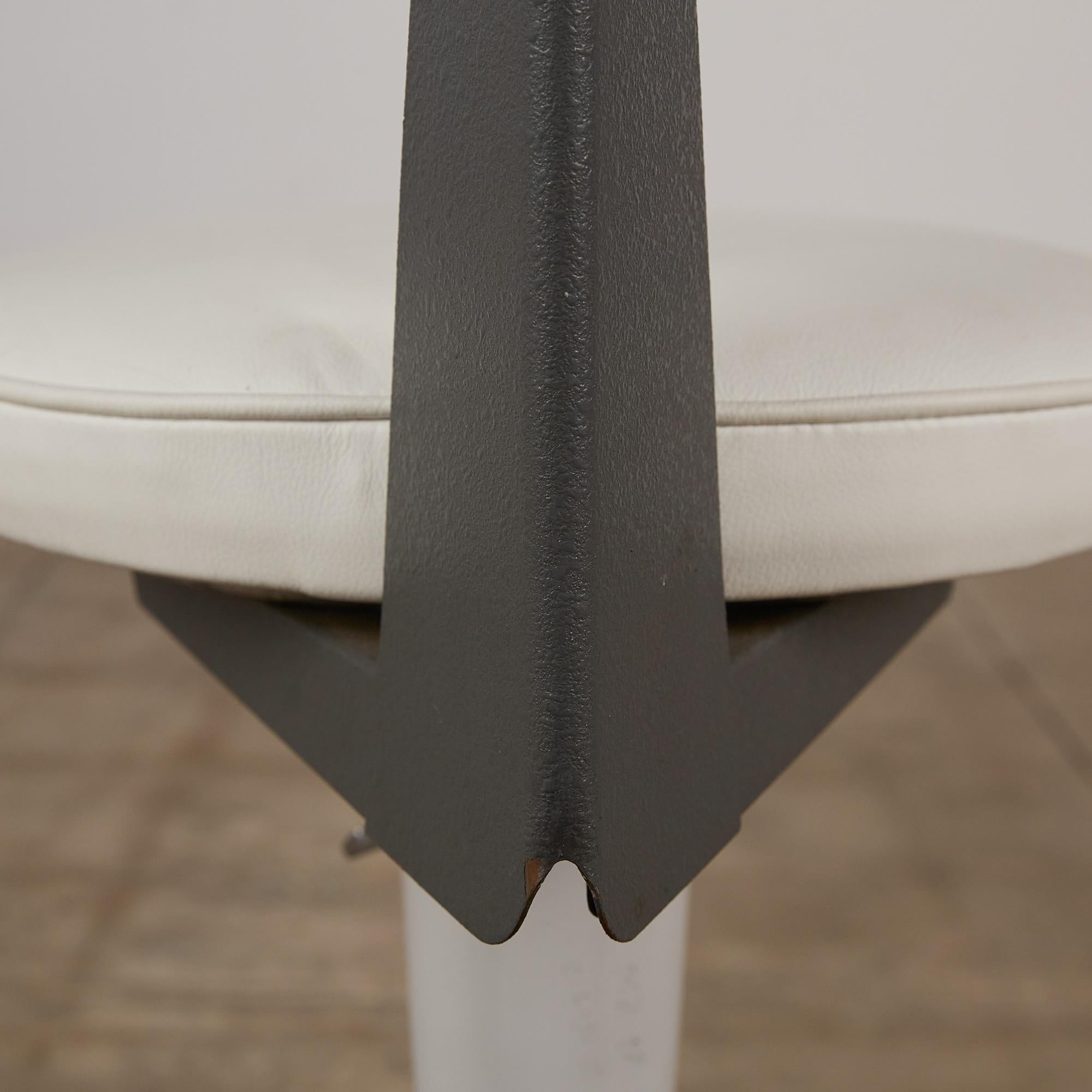 Adjustable Stool with Leather Seat by American Optical 2
