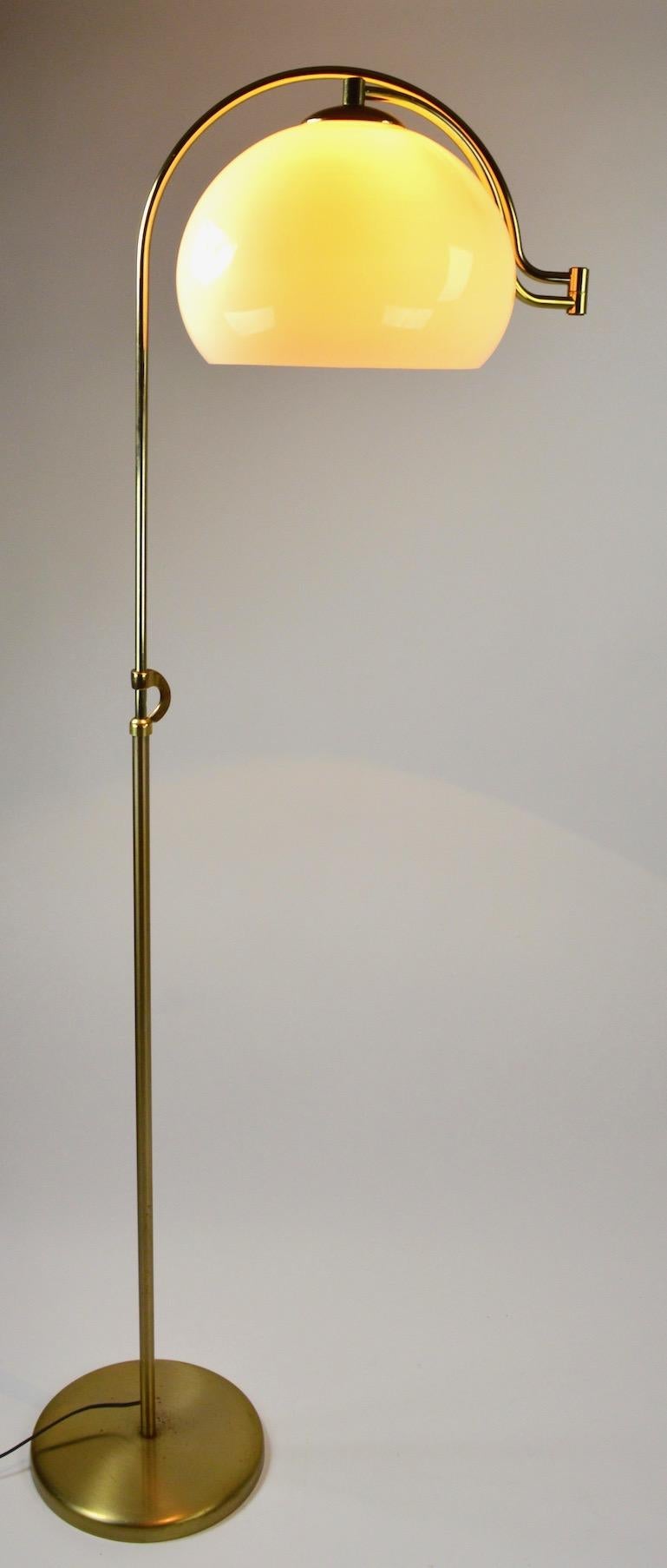 Mid-Century Modern Adjustable Swing Arm Floor Lamp by Laurel