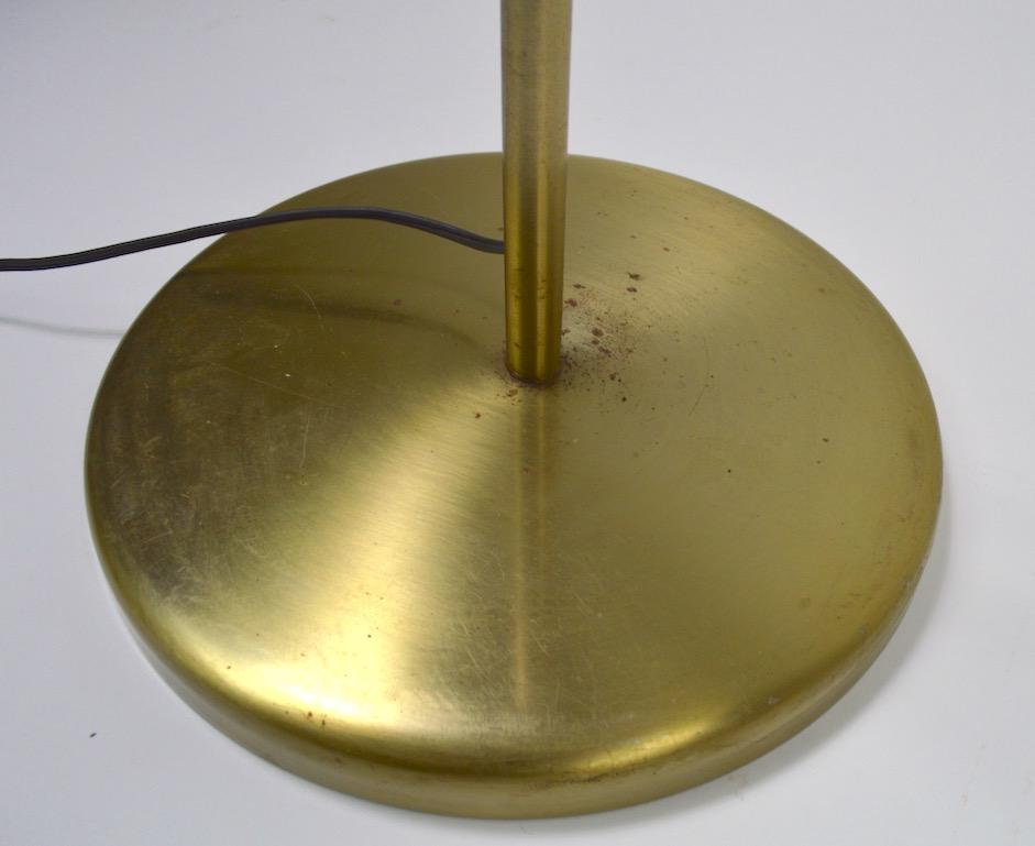 Brass Adjustable Swing Arm Floor Lamp by Laurel