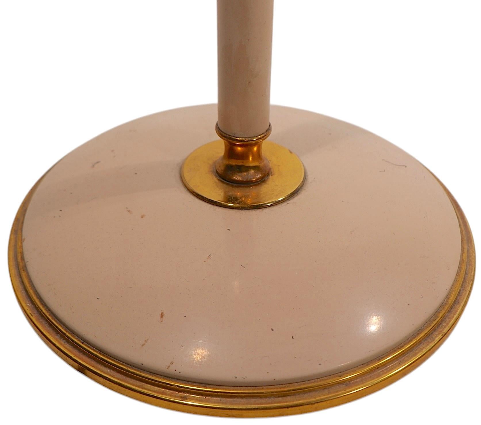 Adjustable Swing Arm Saucer Floor  Lamp Designed by Thurston for Lightolier For Sale 11