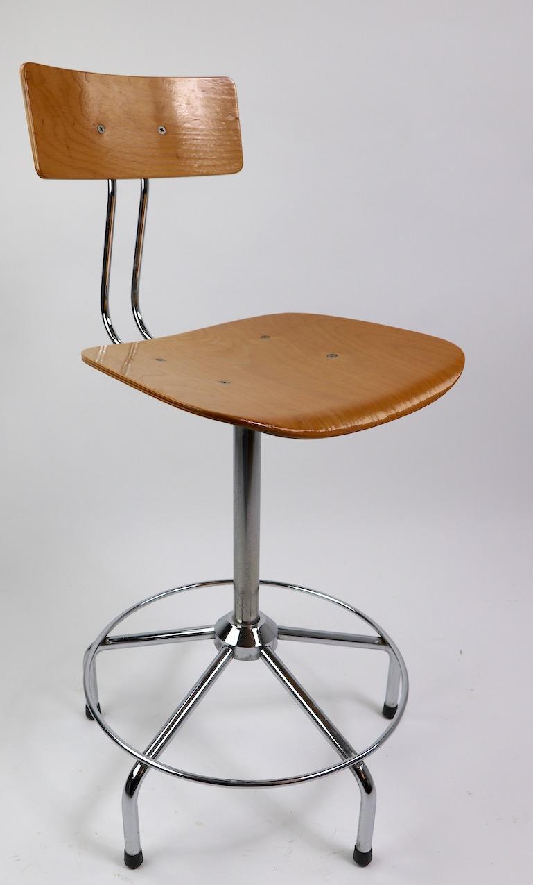 Adjustable Swivel Architects Drafting Stool Made in Italy 1