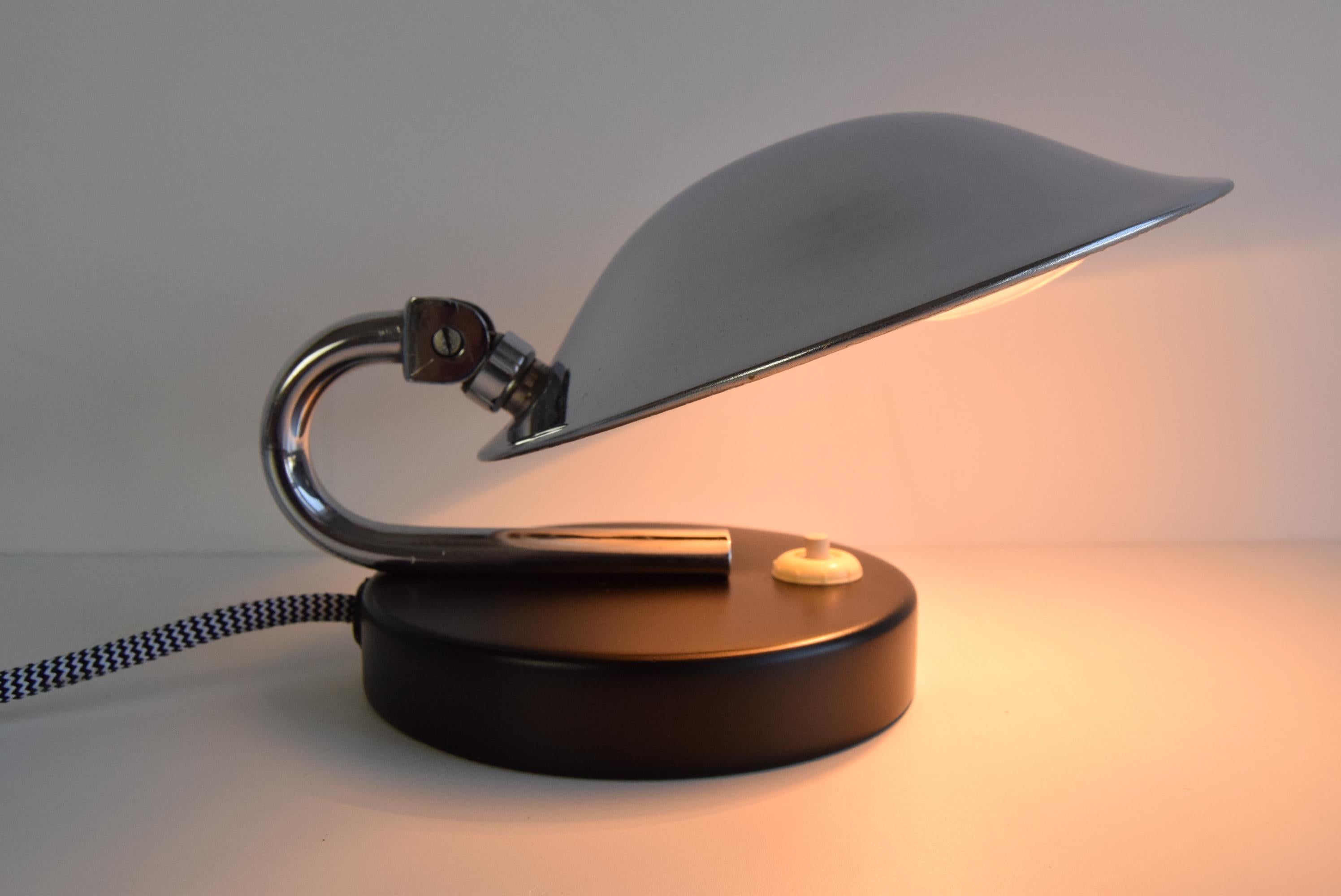 Metal Adjustable Table/Bedside Lamp, by Napako, 1930's. For Sale