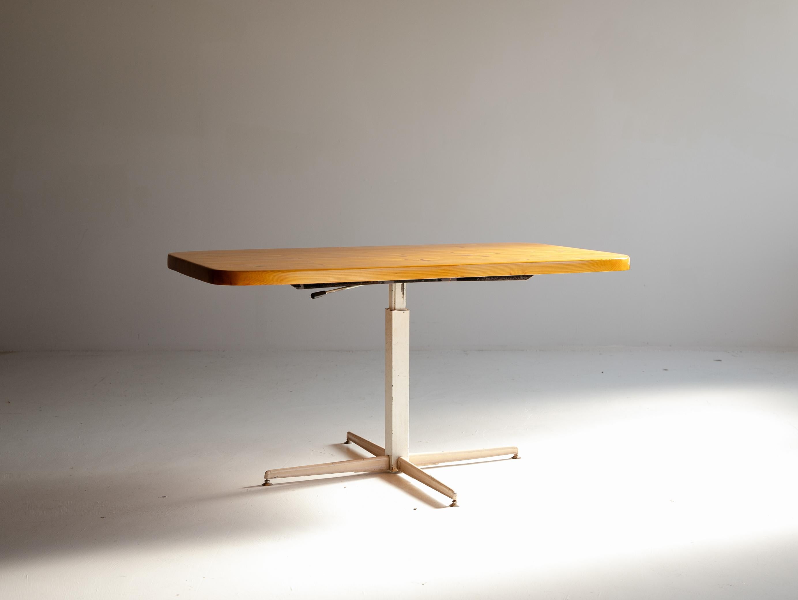 French Adjustable Table by Charlotte Perriand for Les Arcs 1800