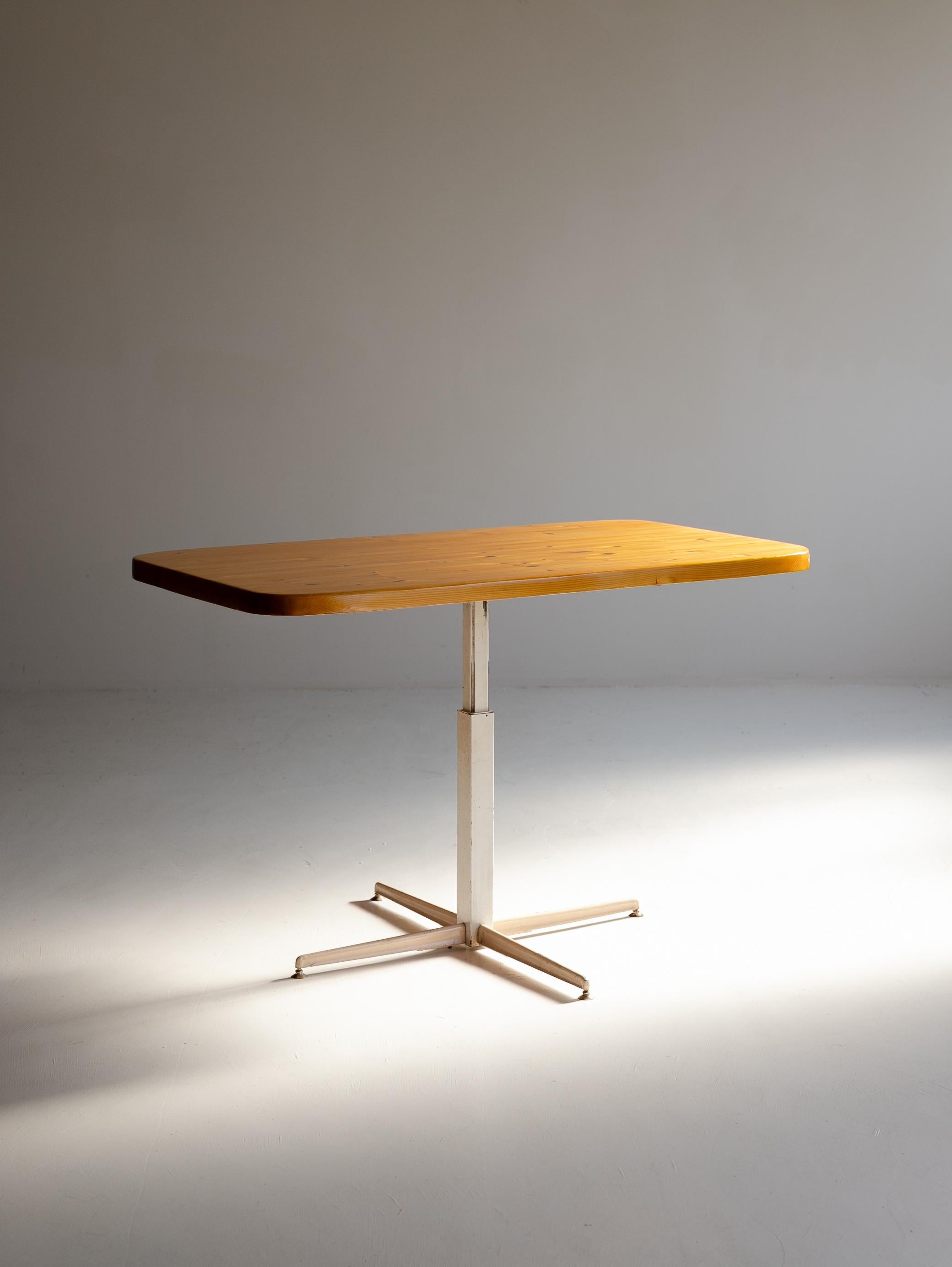 Steel Adjustable Table by Charlotte Perriand for Les Arcs 1800