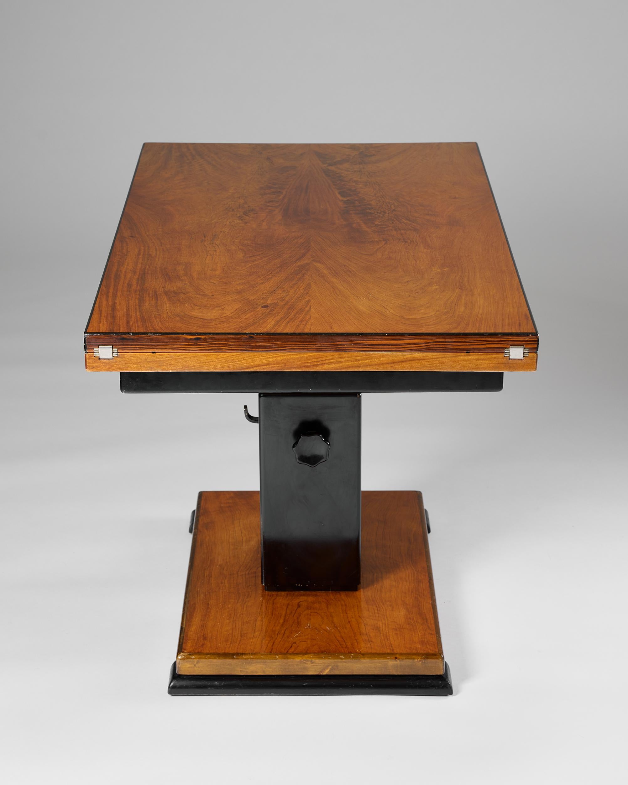 Adjustable table 'Ideal table', designed by Otto Wretling, Sweden, 1930s For Sale 1