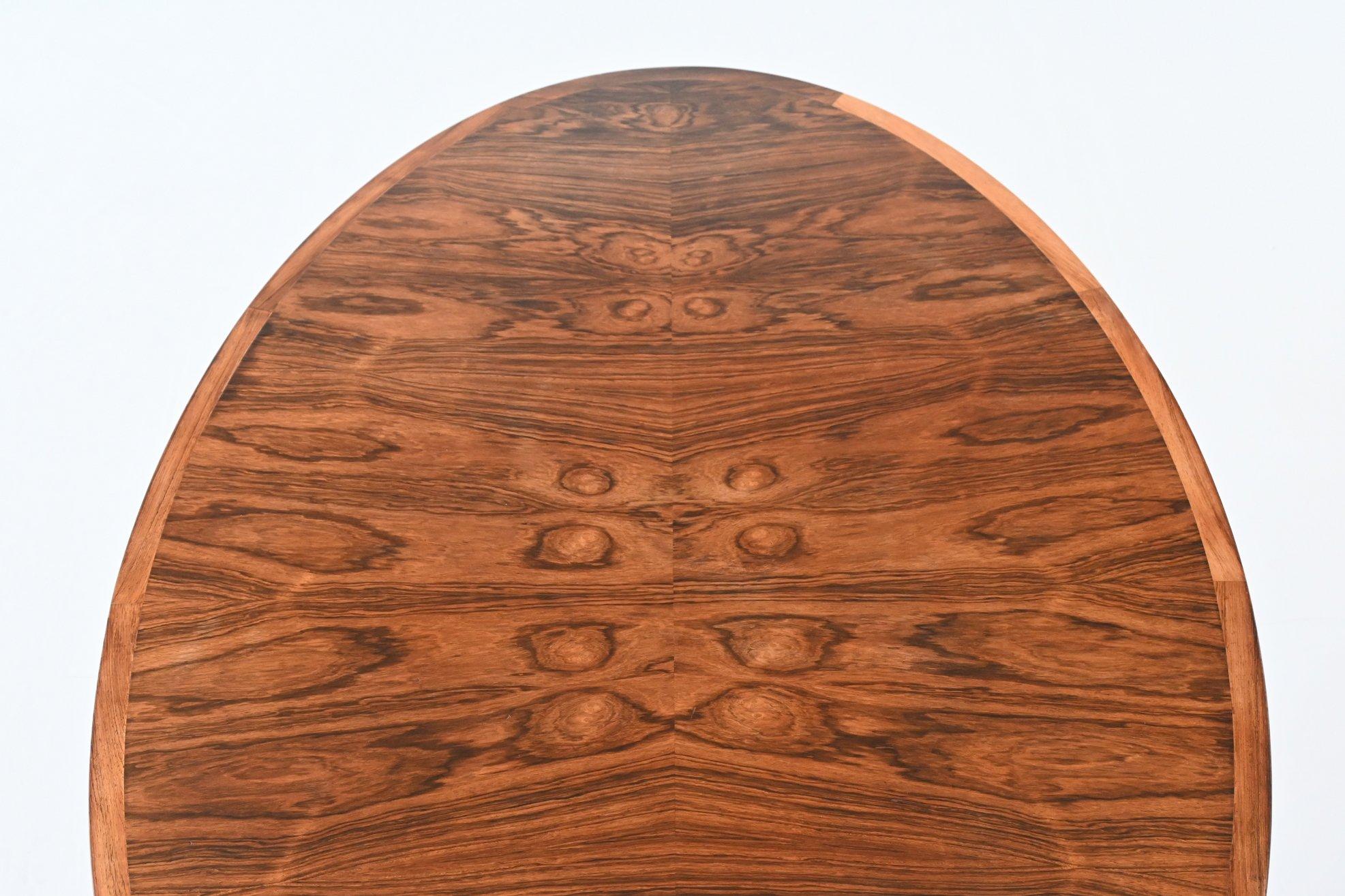Metal Adjustable Table in Rosewood Wilhelm Renz Style, Germany, 1960