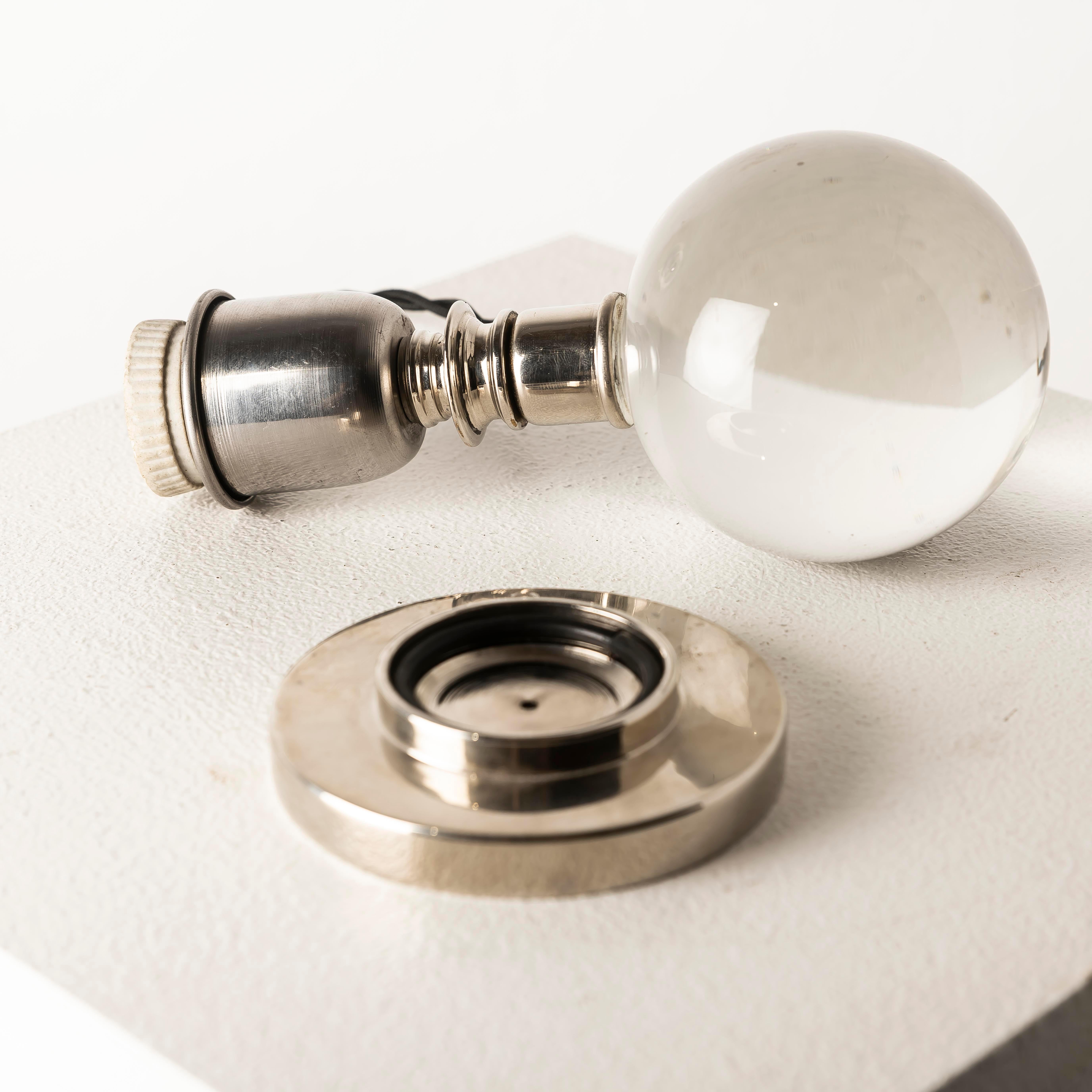 Adjustable Table Lamp Model 7706 by Jacques Adnet for Baccarat — France, 1930s For Sale 1