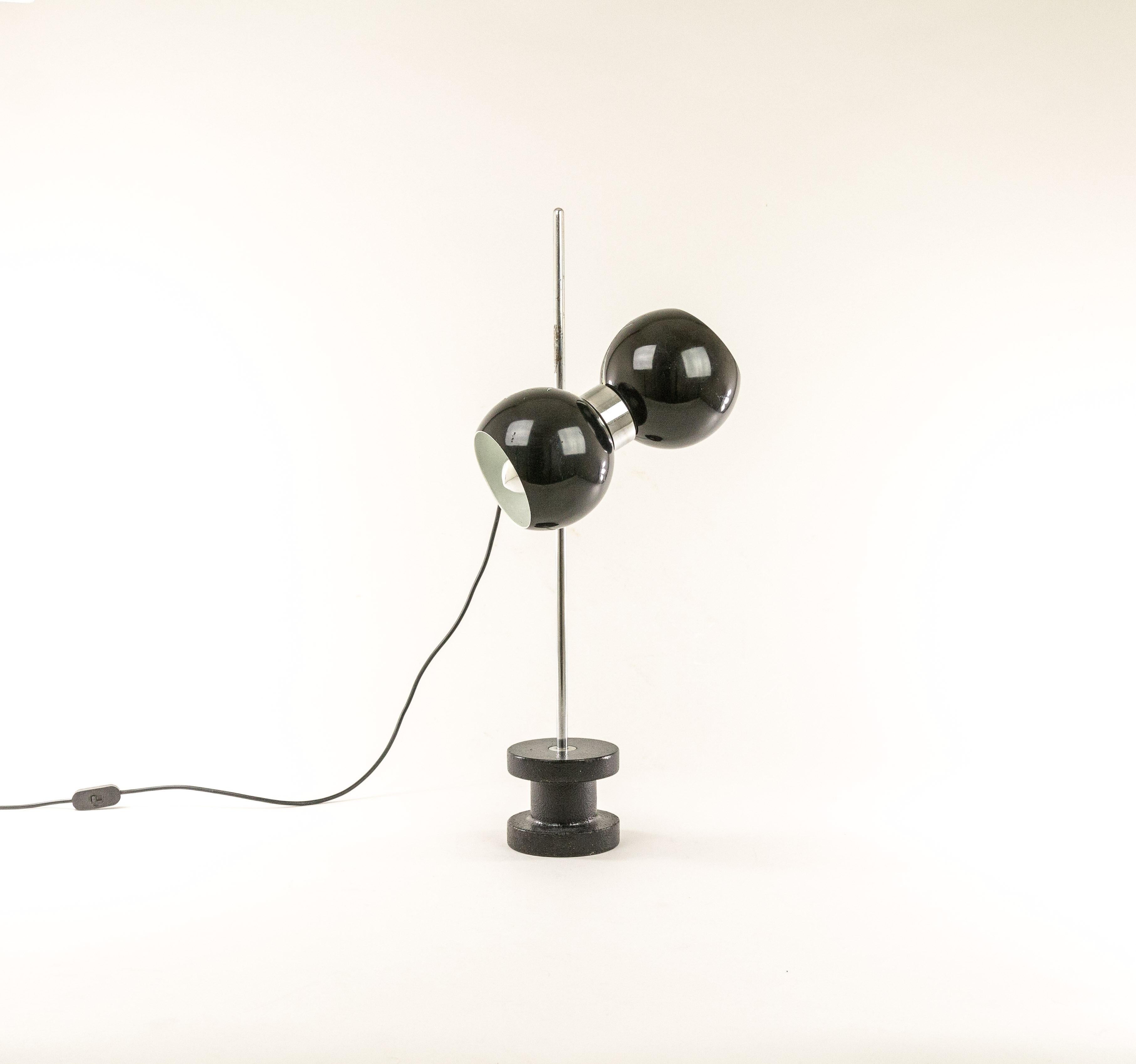 Mid-Century Modern Adjustable Table Lamp with Cast Iron Base by Valenti, 1970s For Sale