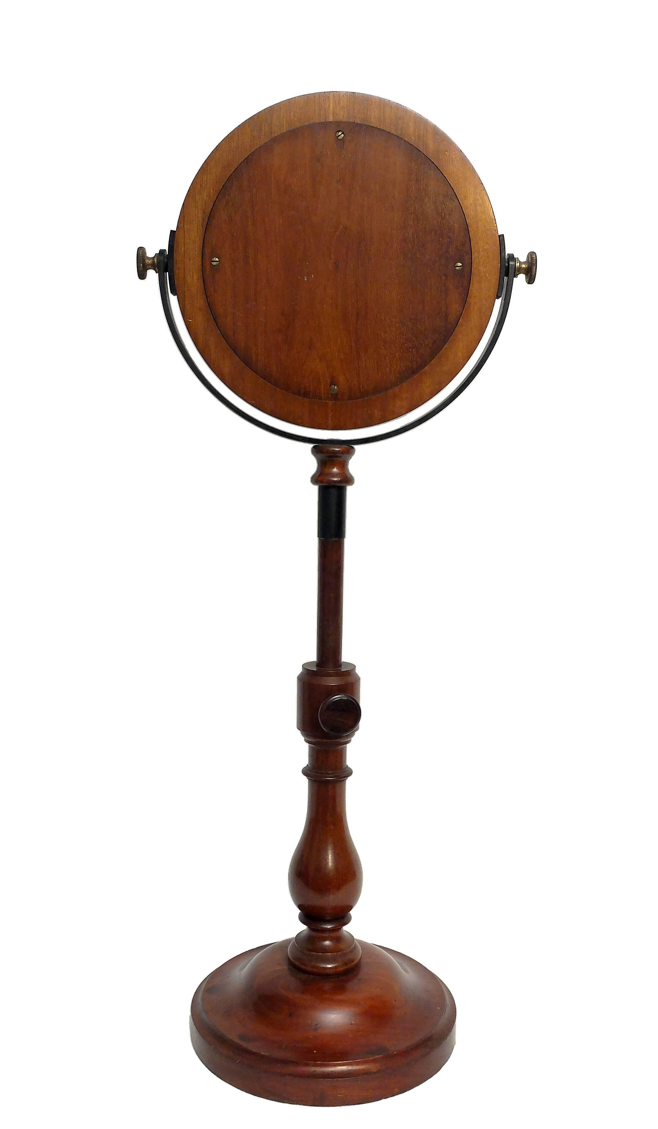 Late 19th Century Adjustable Table Mirror on Wooden Base, France, circa 1880