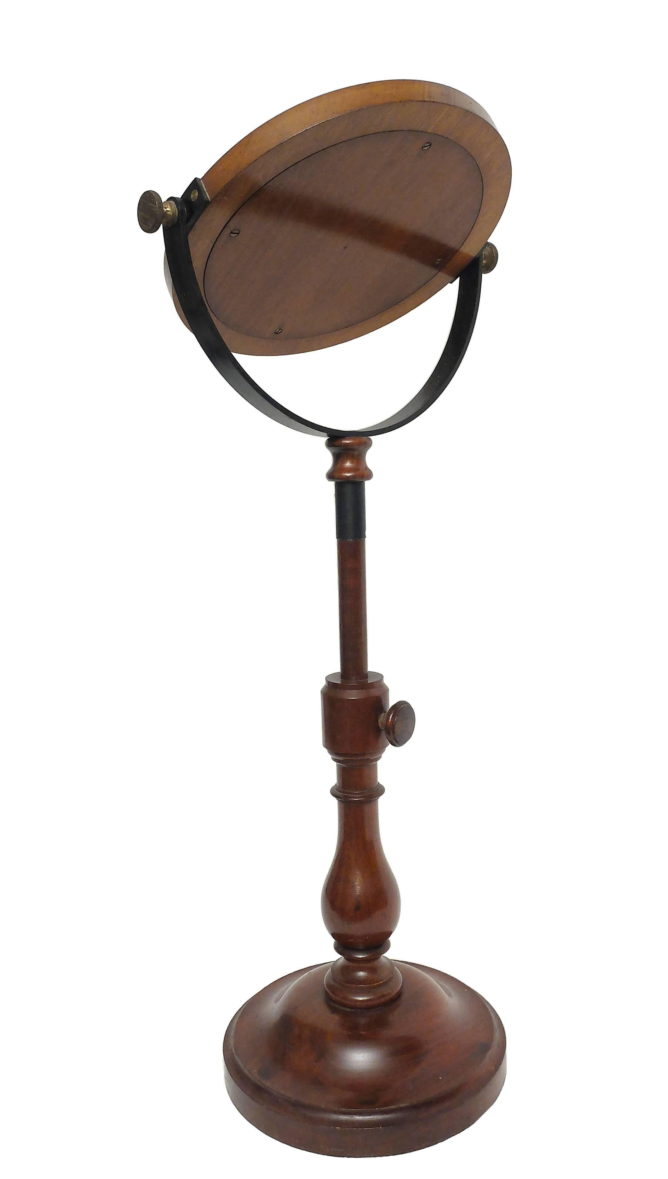 Adjustable Table Mirror on Wooden Base, France, circa 1880 1
