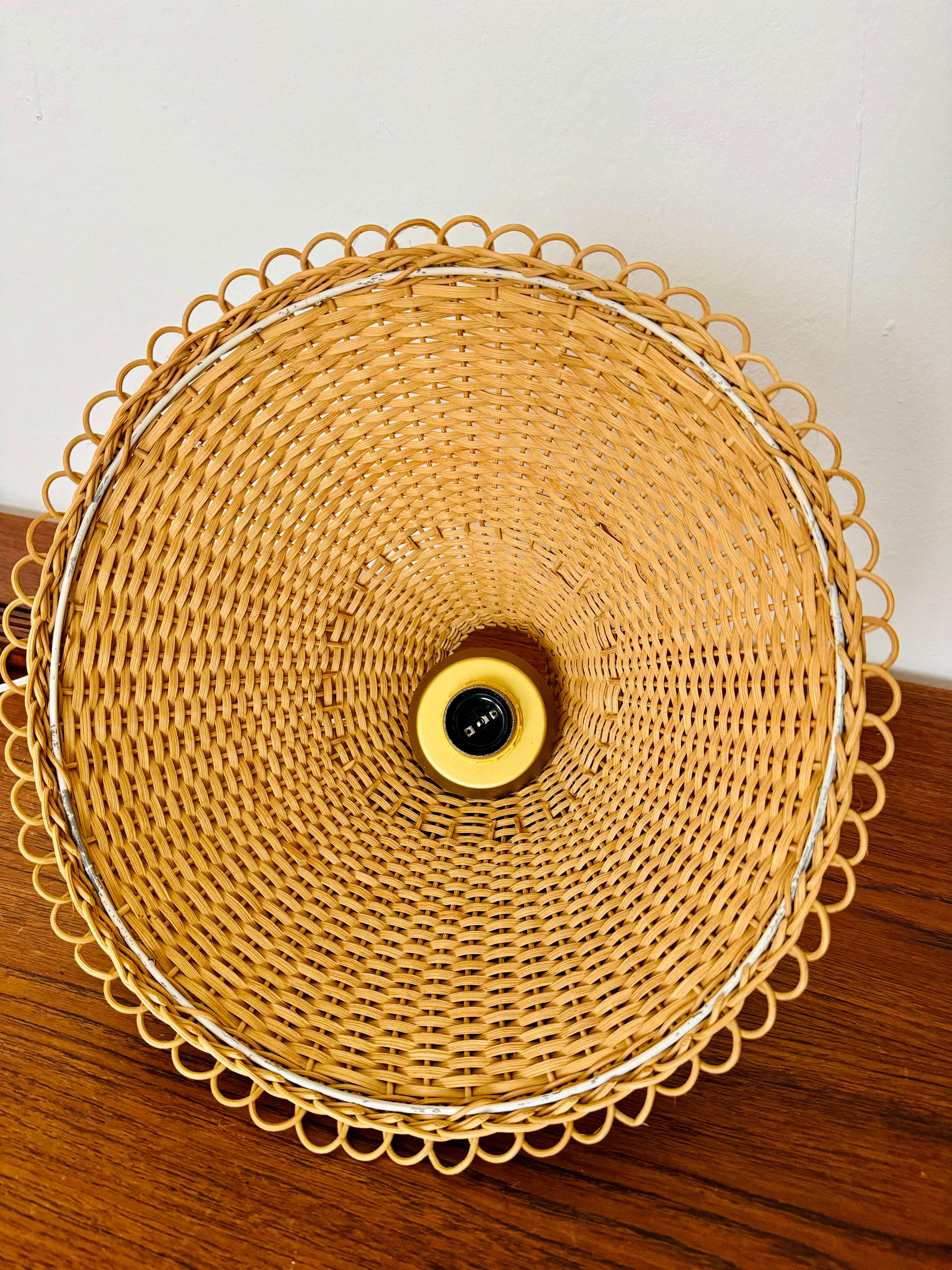Adjustable Teak and Wicker Wall Lamp For Sale 12