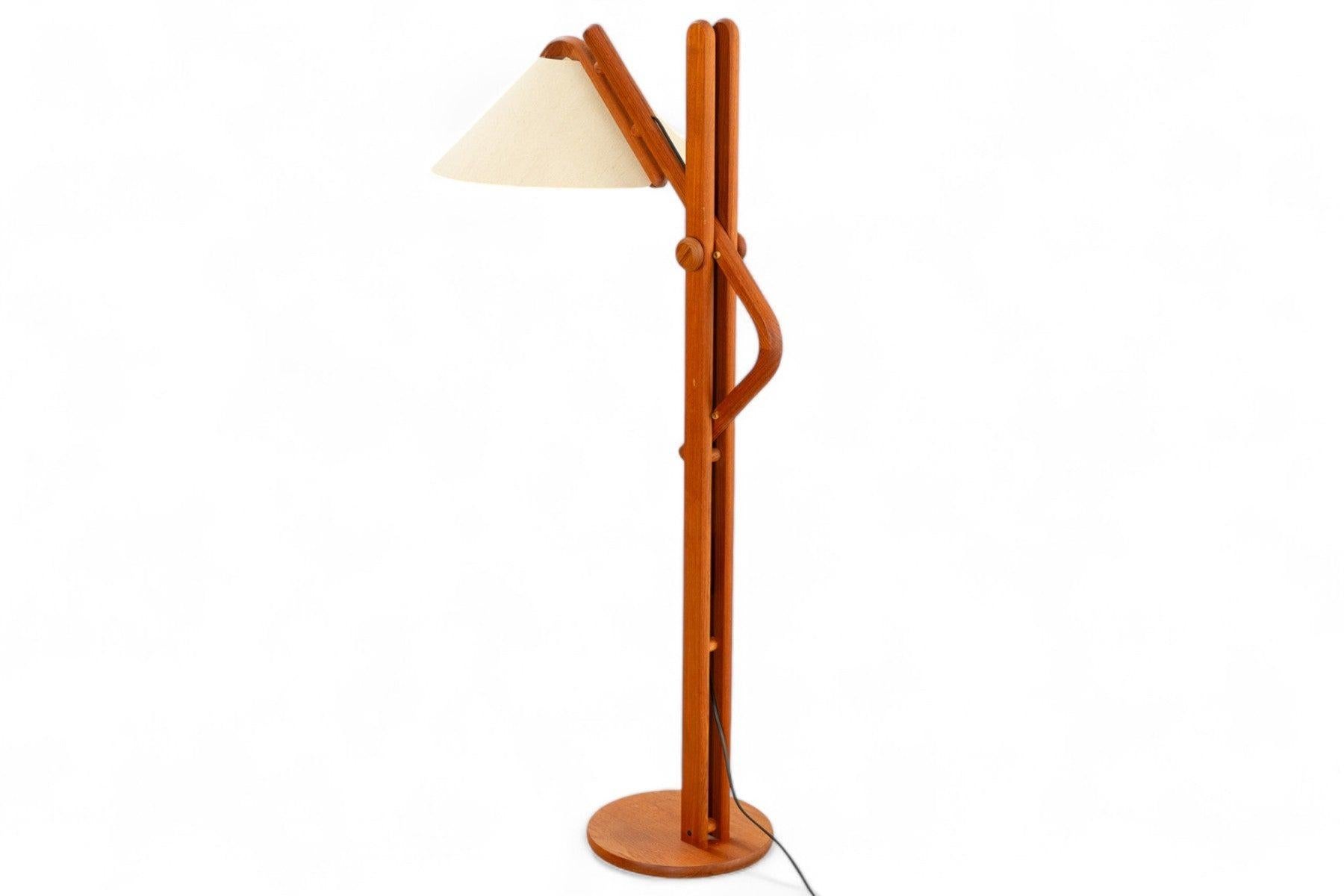 Adjustable Teak Floor Lamp by Domus In Good Condition In Berkeley, CA