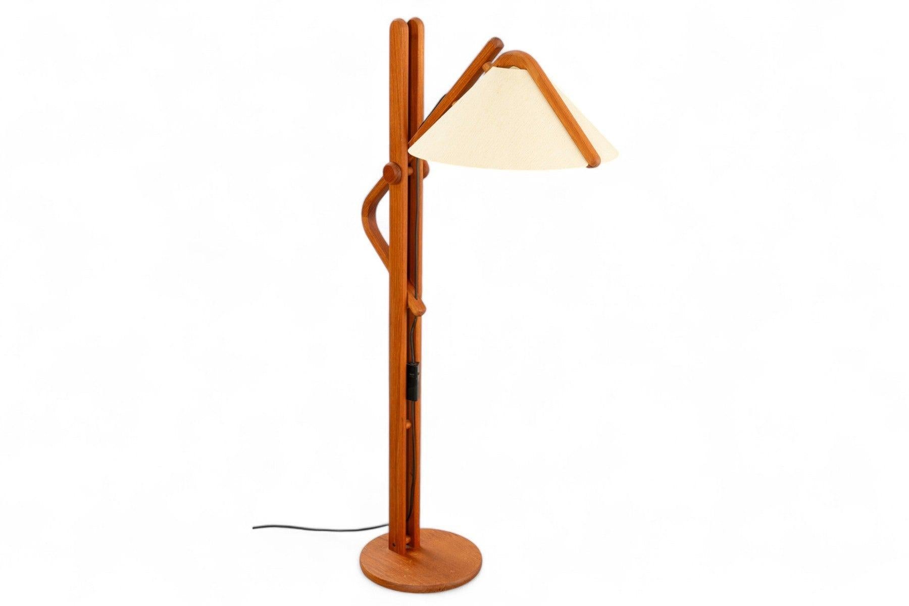 Adjustable Teak Floor Lamp by Domus 1