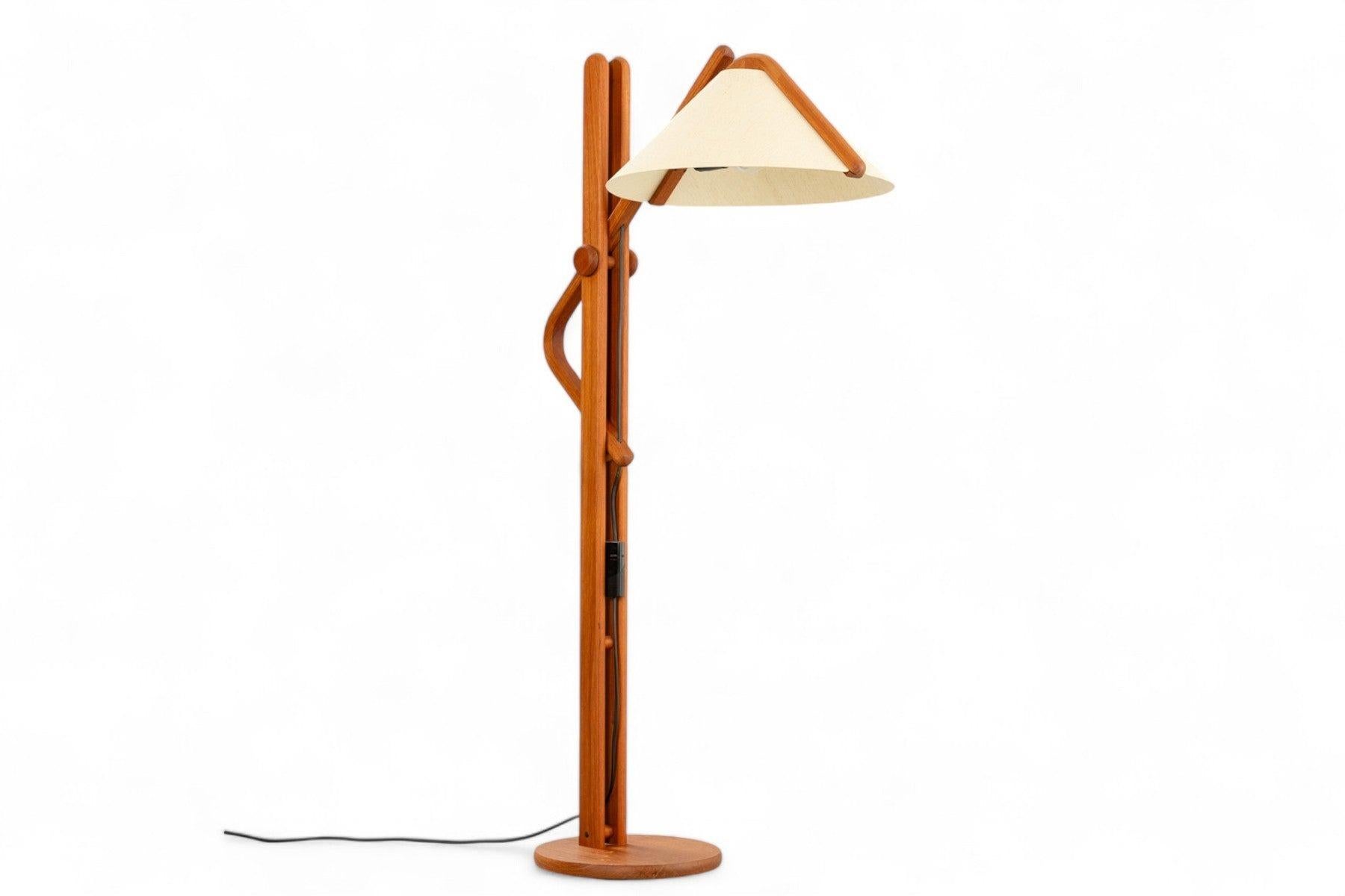 Adjustable Teak Floor Lamp by Domus 3