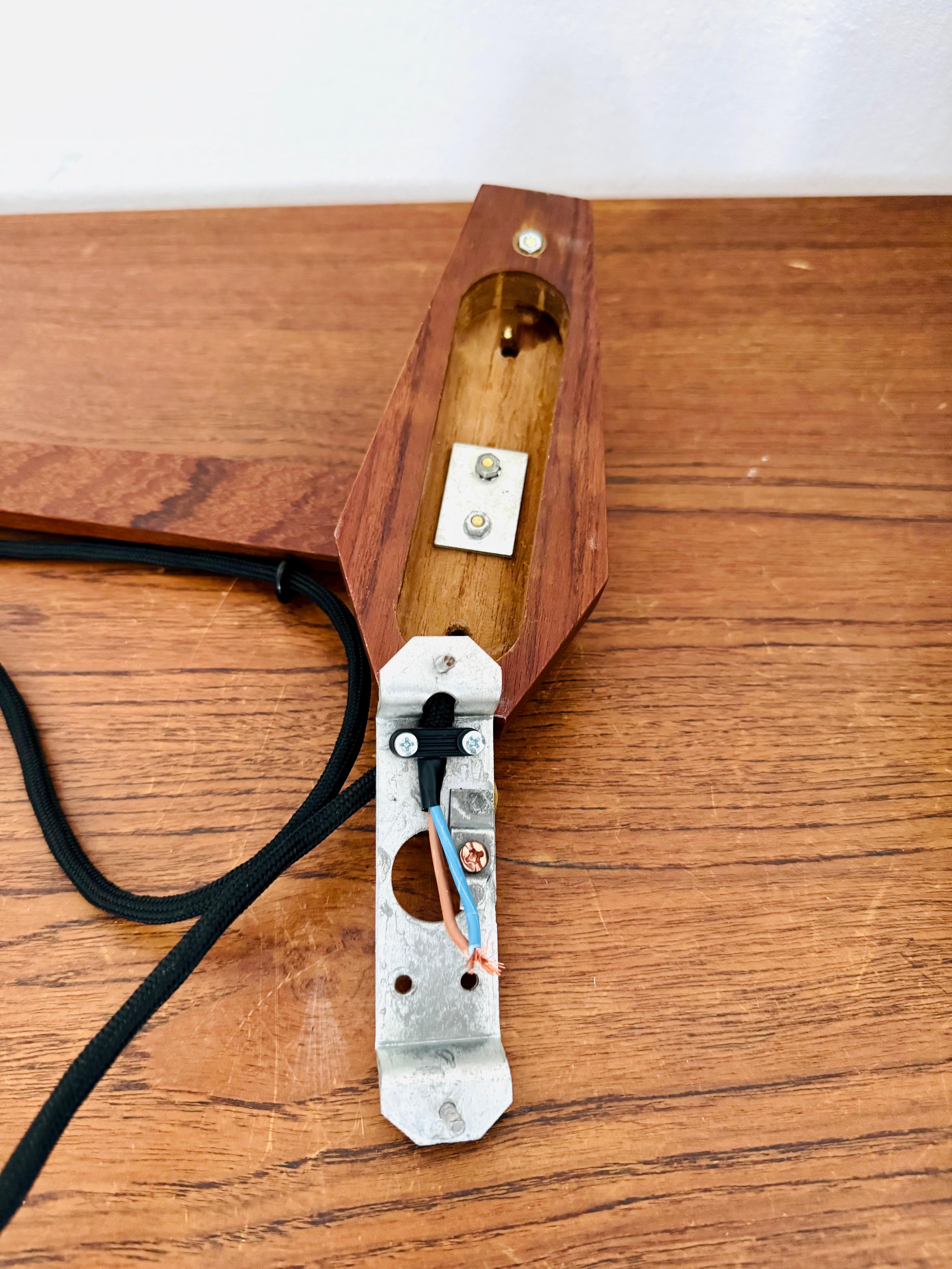 Adjustable Teak Wall Lamp by Kaiser Leuchten For Sale 12